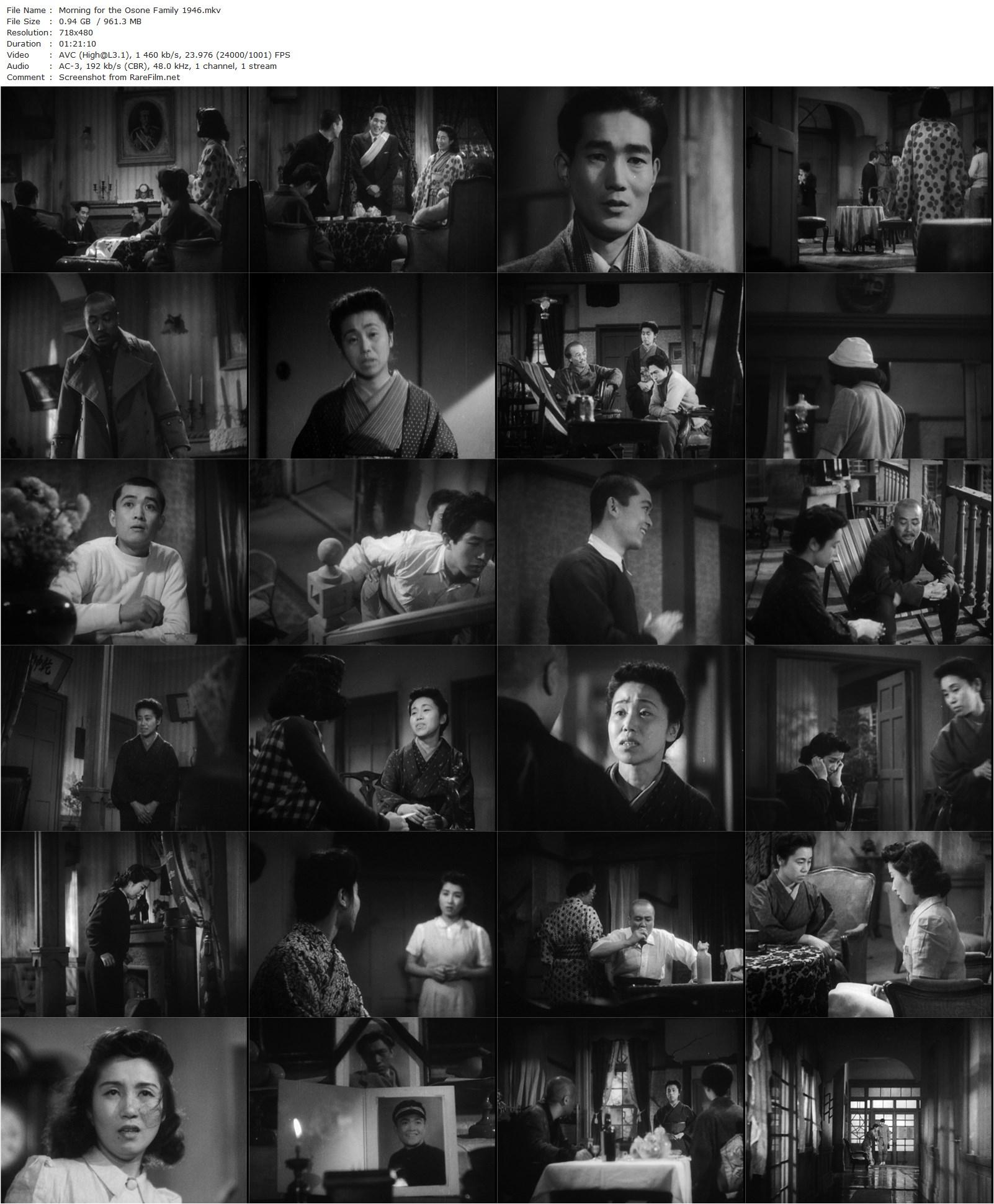 Morning for the Osone Family / Ôsone-ke no ashita (1946) Keisuke Kinoshita, Haruko Sugimura, Toshinosuke Nagao, Shin Tokudaiji-poster