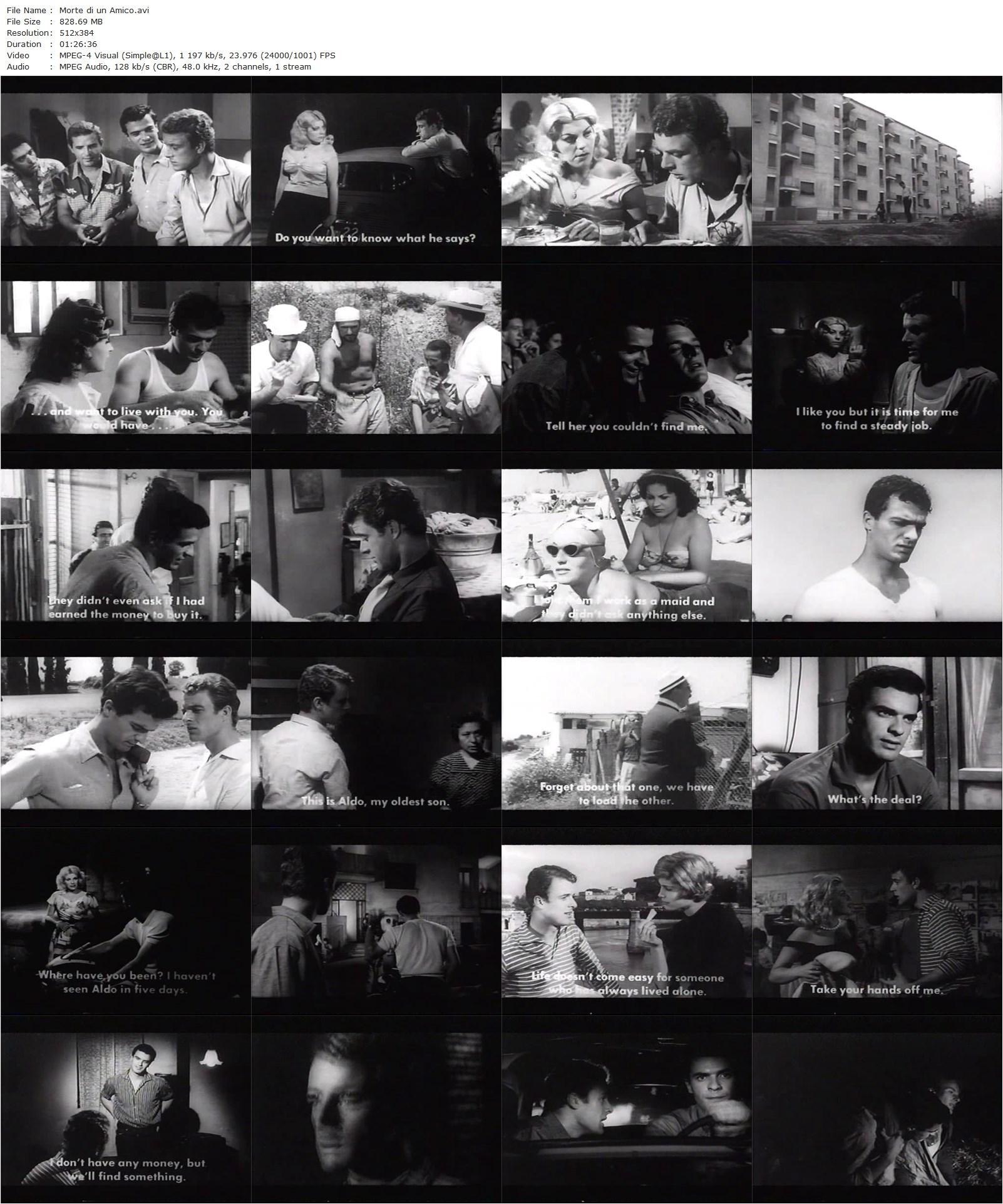 Death of a Friend / Morte di un amico (1960) Franco Rossi, Gianni Garko, Spyros Fokas, Didi Perego-poster