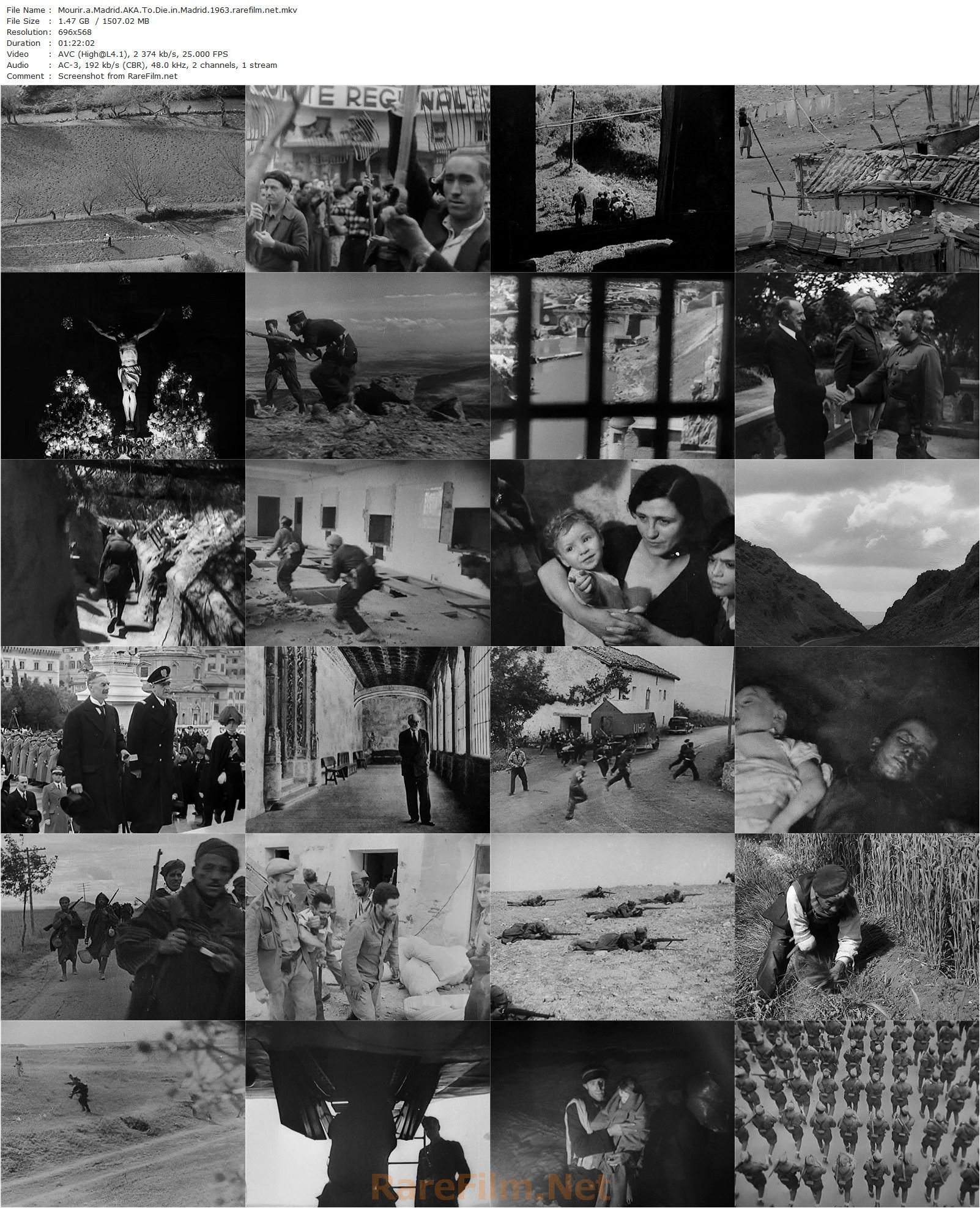 To Die in Madrid / Mourir à Madrid (1963) Frédéric Rossif, Irene Worth, John Gielgud, Suzanne Flon-poster