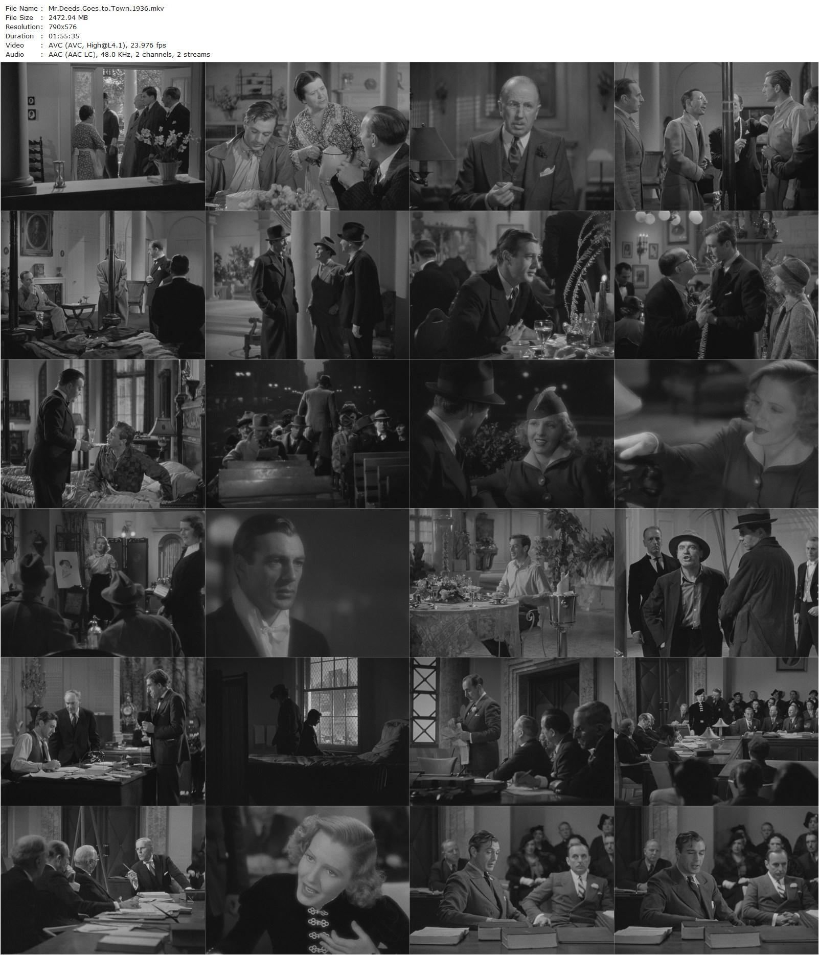 Mr. Deeds Goes to Town (1936) Frank Capra, Gary Cooper, Jean Arthur, George Bancroft-poster