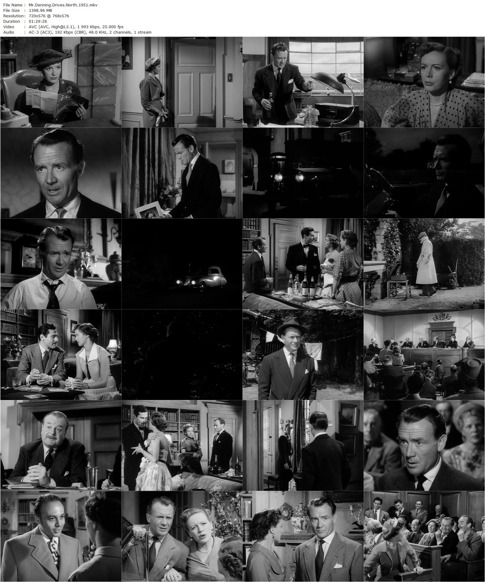 Mr. Denning Drives North (1951) Anthony Kimmins, John Mills, Phyllis Calvert, Eileen Moore-poster