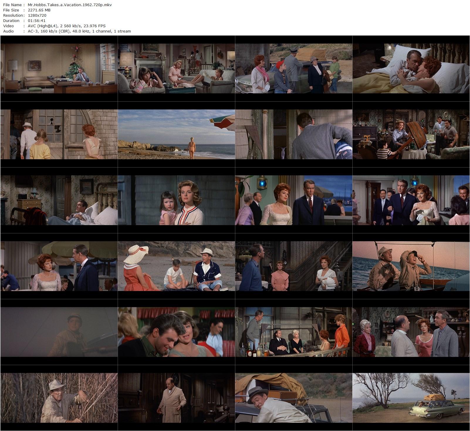 Mr. Hobbs Takes a Vacation (1962) Henry Koster, James Stewart, Maureen O’Hara, Fabian-poster