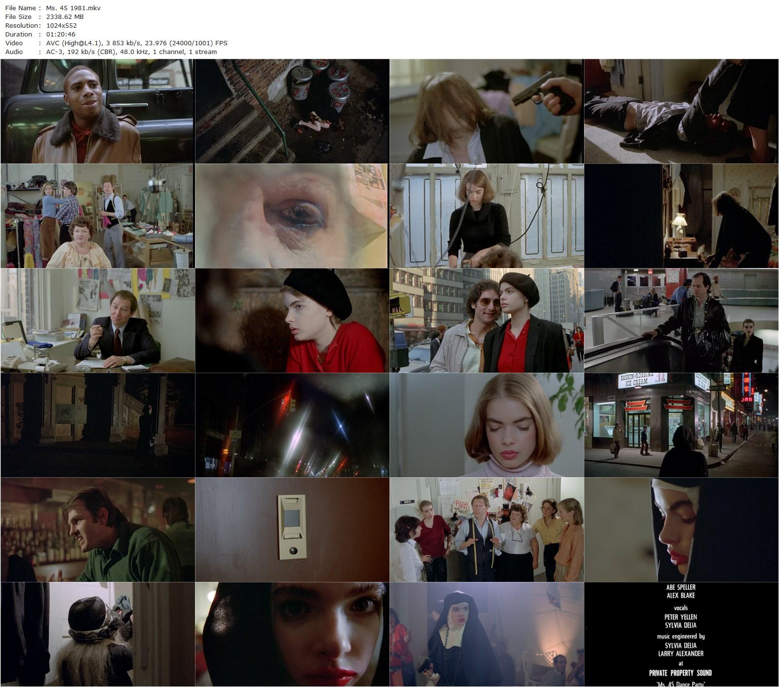 Ms .45 (1981) Abel Ferrara, Zoë Lund, Bogey, Albert Sinkys-poster