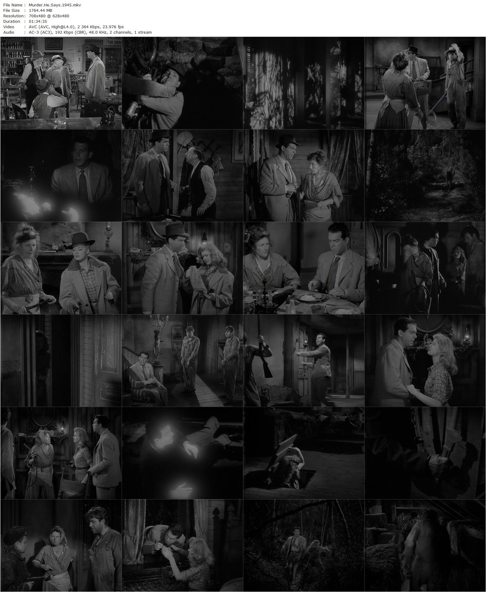 Murder, He Says (1945) George Marshall, Fred MacMurray, Helen Walker, Marjorie Main-poster