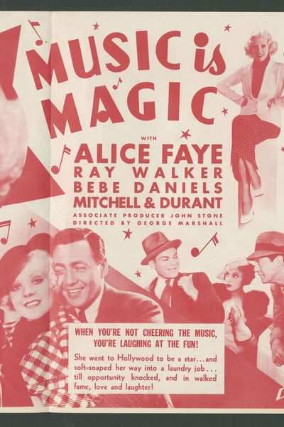 Music Is Magic (1935) George Marshall, Alice Faye, Ray Walker, Bebe Daniels