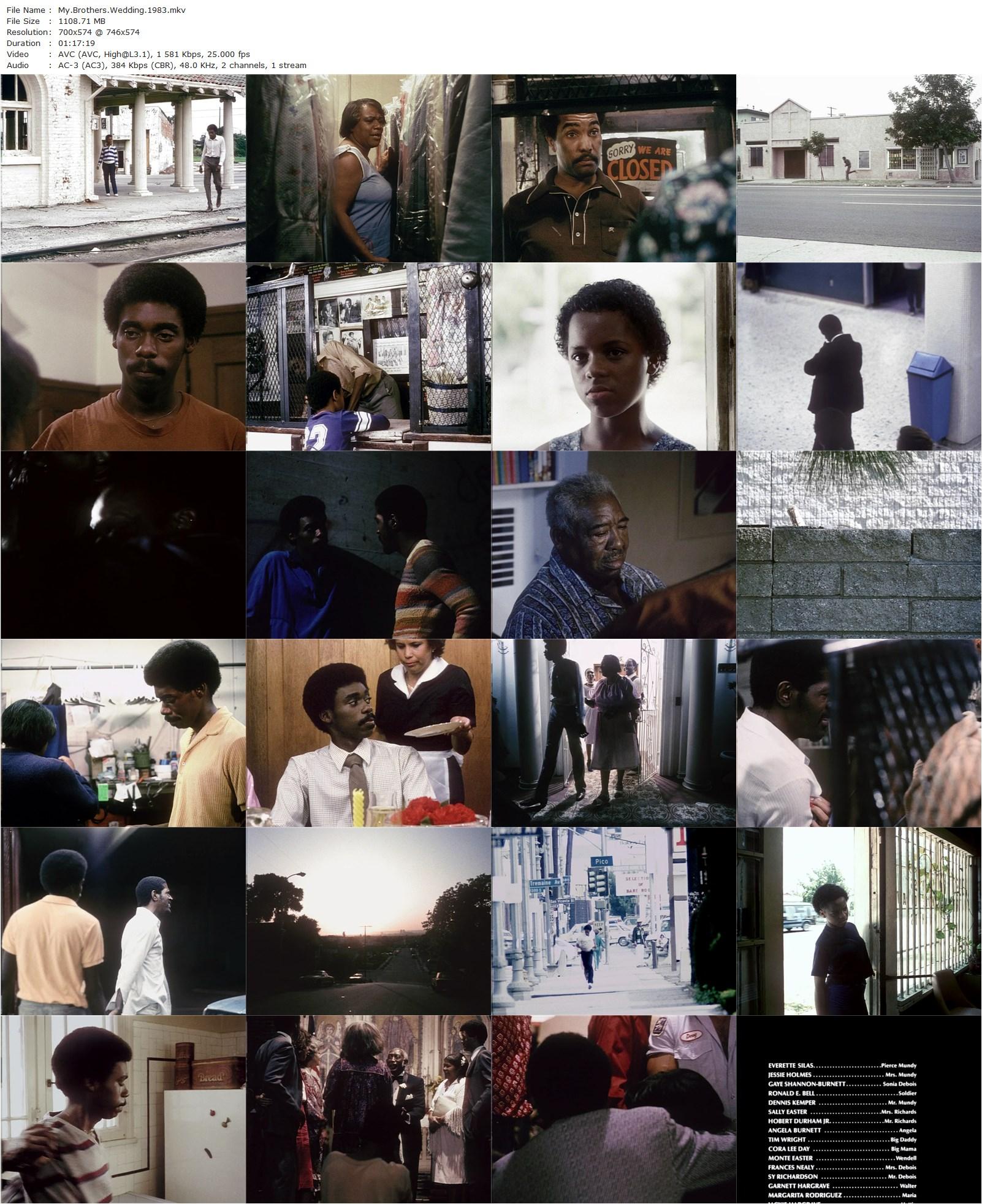 My Brother’s Wedding (1983) Charles Burnett, Everett Silas, Jessie Holmes, Gaye Shannon-Burnett-poster