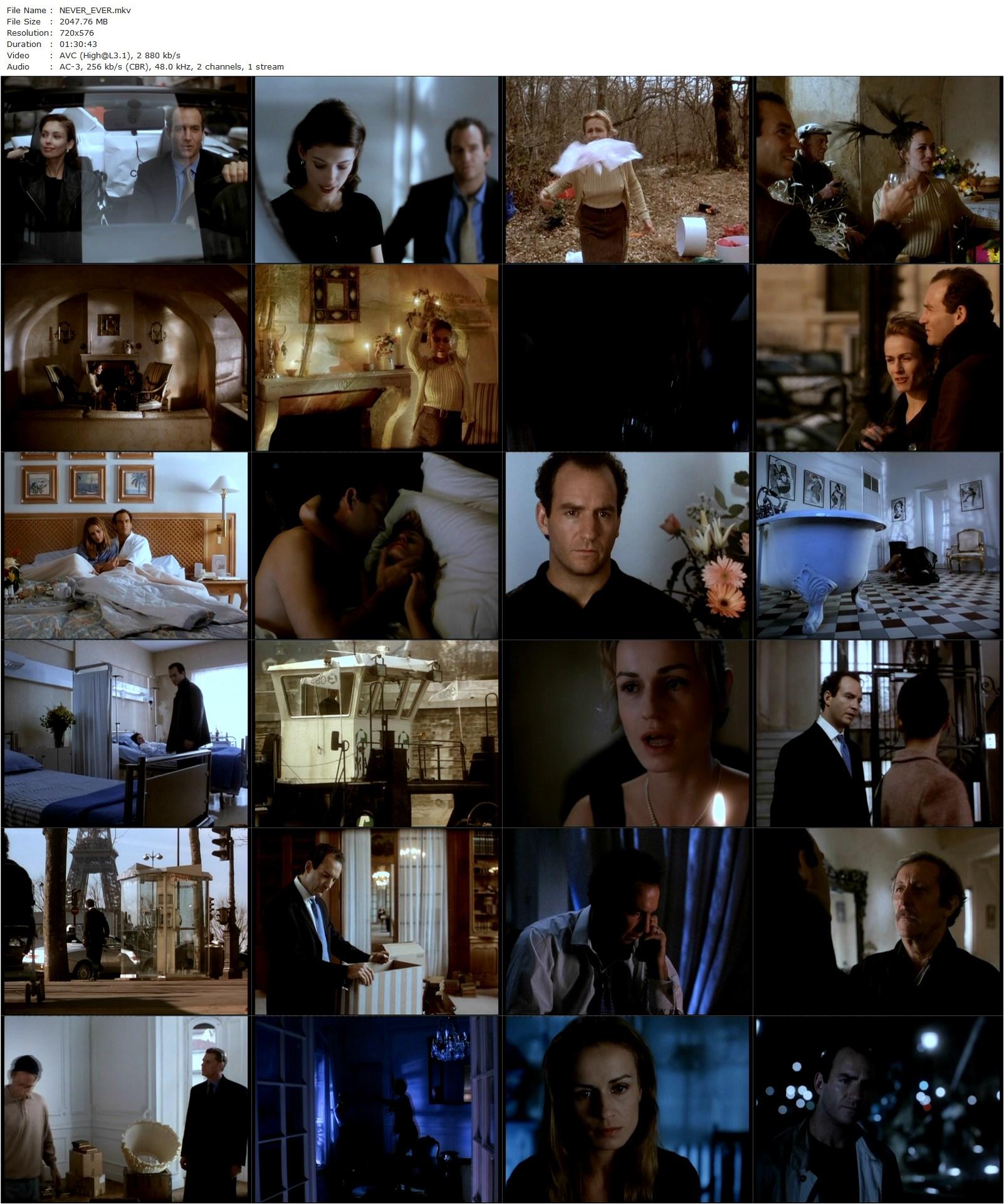 Never Ever (1996) Charles Finch, Sandrine Bonnaire, Jane March-poster