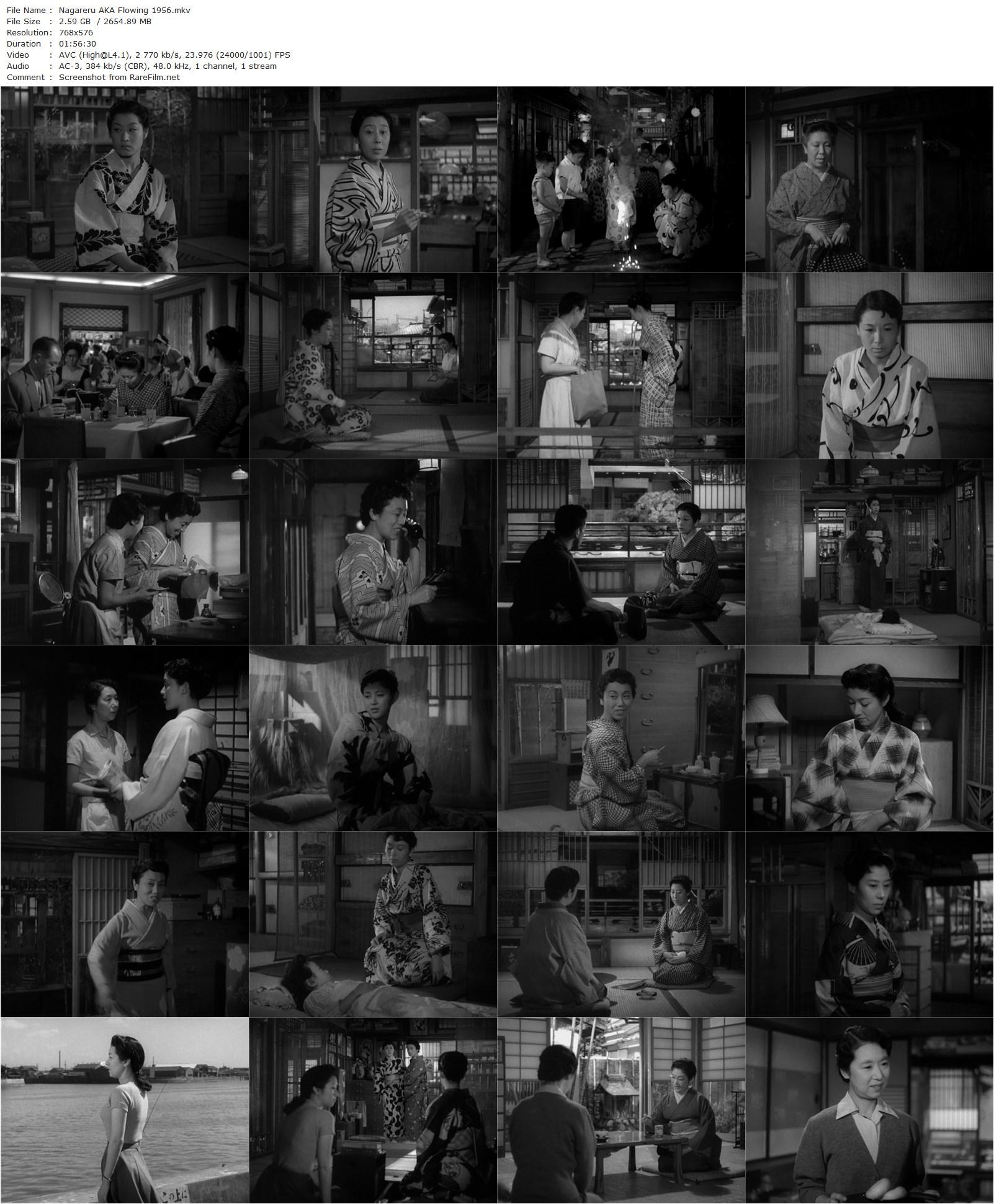 Flowing / Nagareru (1956) Mikio Naruse, Kinuyo Tanaka, Isuzu Yamada, Hideko Takamine-poster