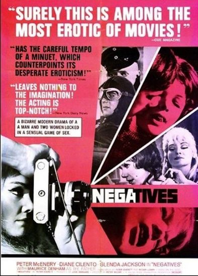 Negatives (1968) Peter Medak, Peter McEnery, Diane Cilento, Glenda Jackson, Drama