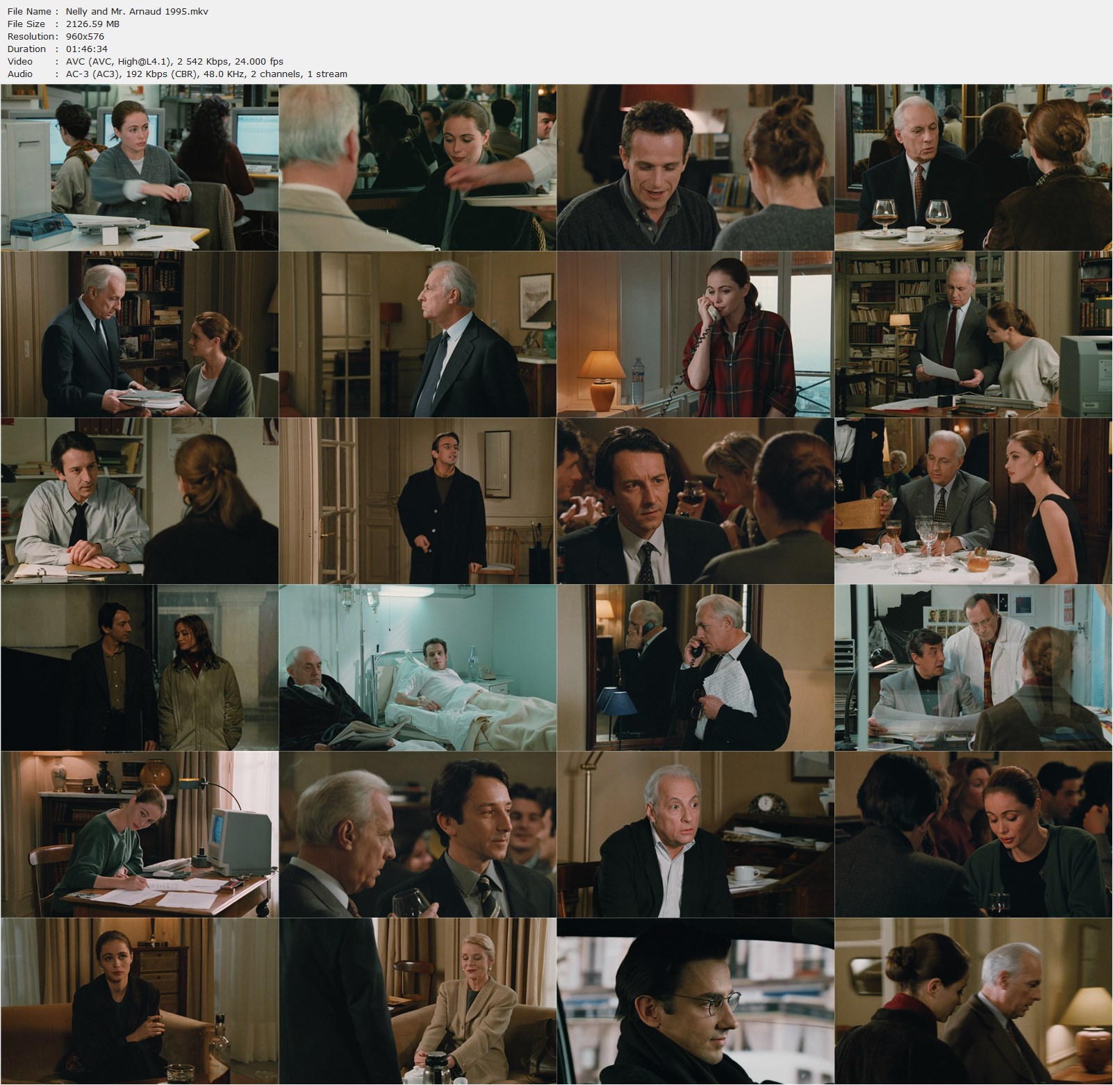 Nelly and Mr. Arnaud (1995) Claude Sautet, Emmanuelle Béart, Michel Serrault, Jean-Hugues Anglade, Drama-poster