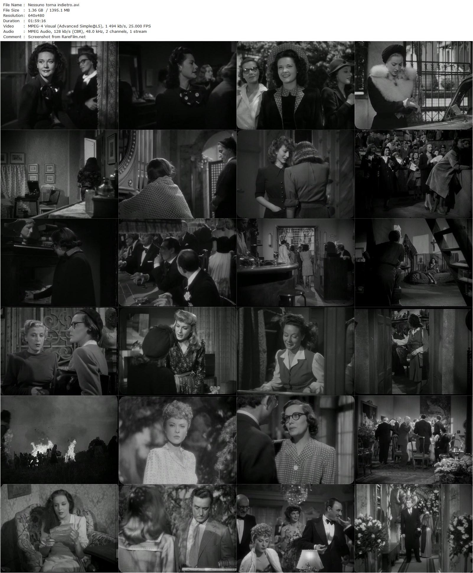 Responsibility Comes Back / Nessuno torna indietro (1945) Alessandro Blasetti, Elisa Cegani, Valentina Cortese, María Denis-poster