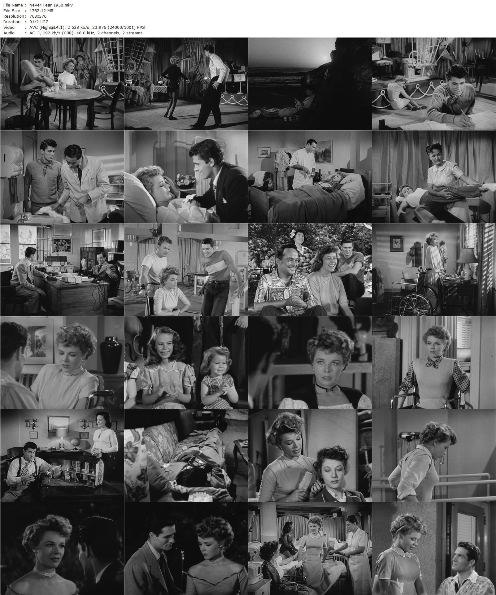 Never Fear (1950) Ida Lupino, Sally Forrest, Keefe Brasselle, Hugh O’Brian-poster