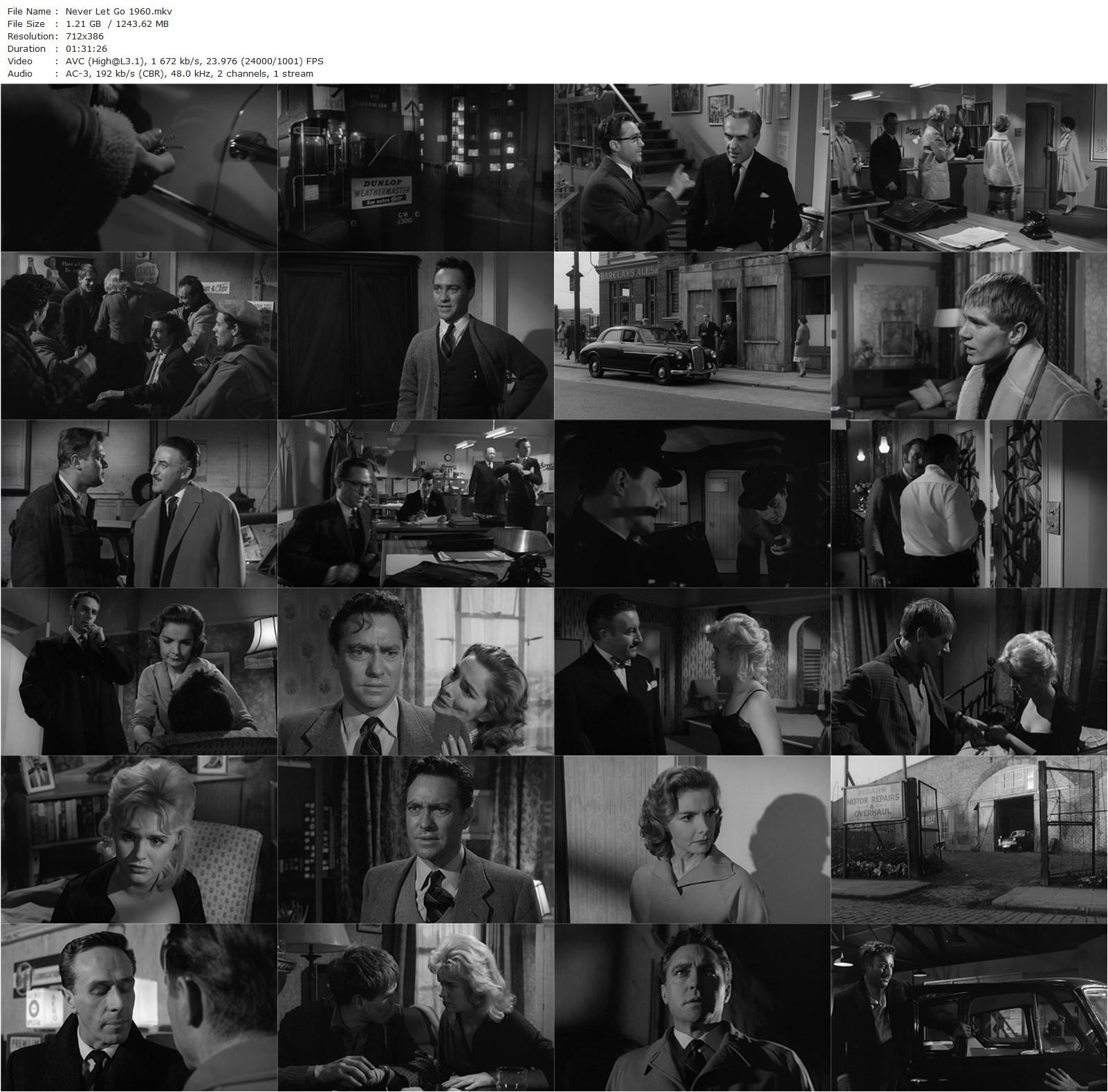 Never Let Go (1960) John Guillermin, Richard Todd, Peter Sellers, Elizabeth Sellars-poster