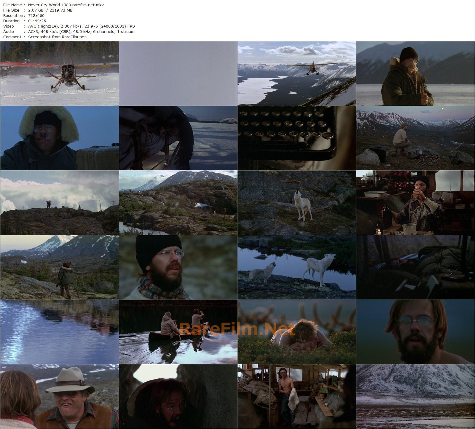 Never Cry Wolf (1983) Carroll Ballard, Charles Martin Smith, Brian Dennehy, Zachary Ittimangnaq-poster