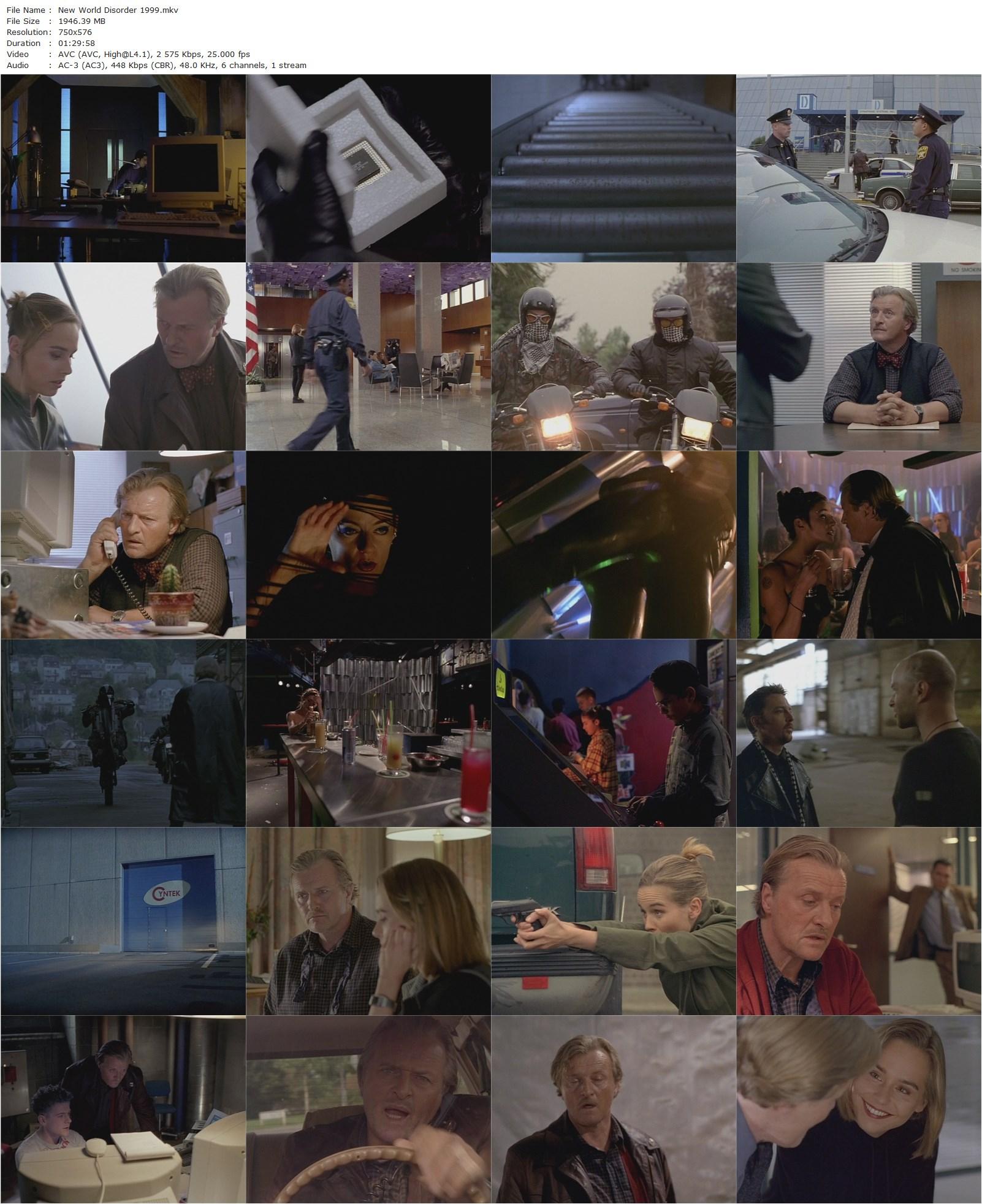 New World Disorder (1999) Richard Spence, Rutger Hauer, Tara Fitzgerald, Andrew McCarthy-poster