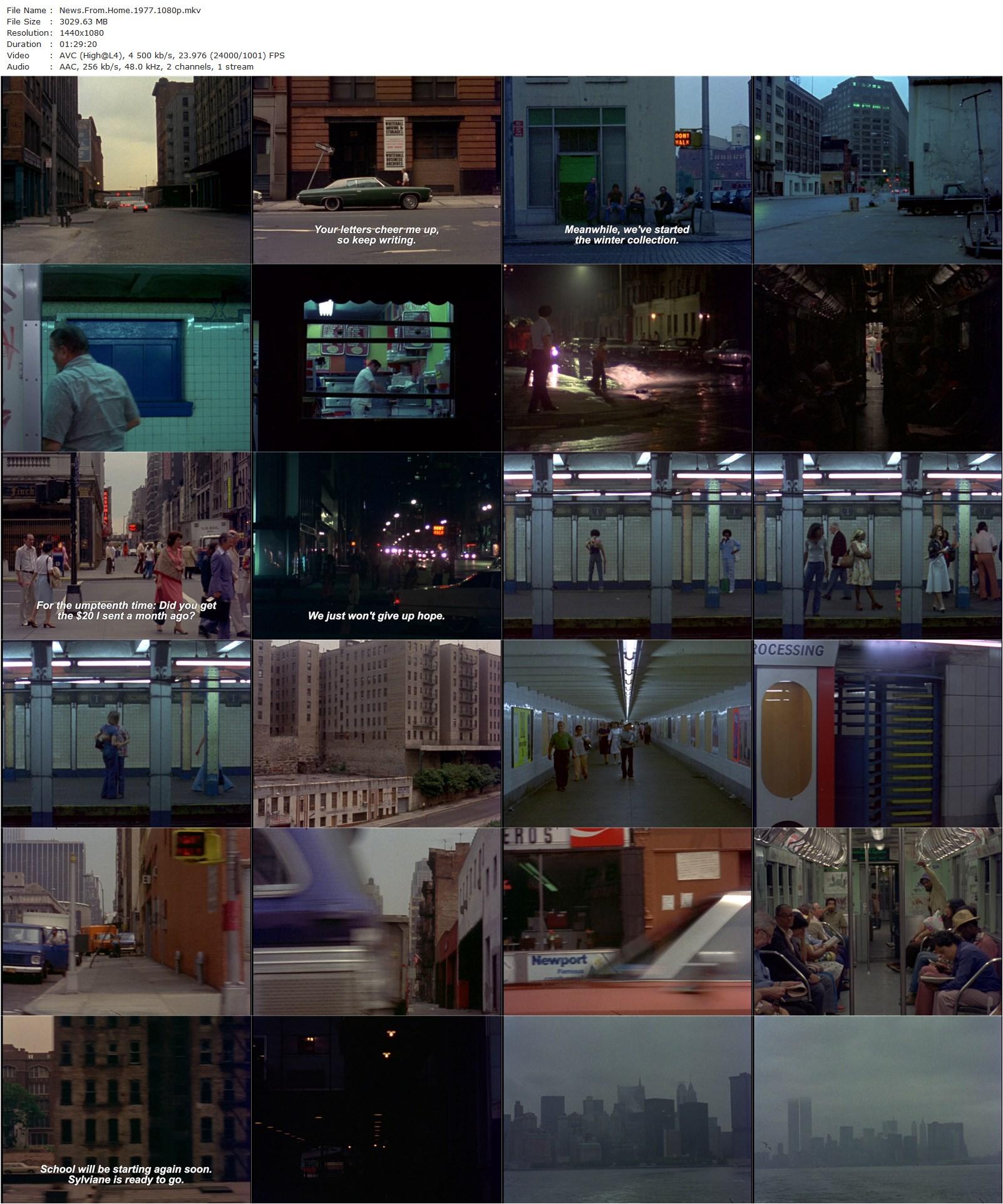 News from Home (1977) Chantal Akerman-poster