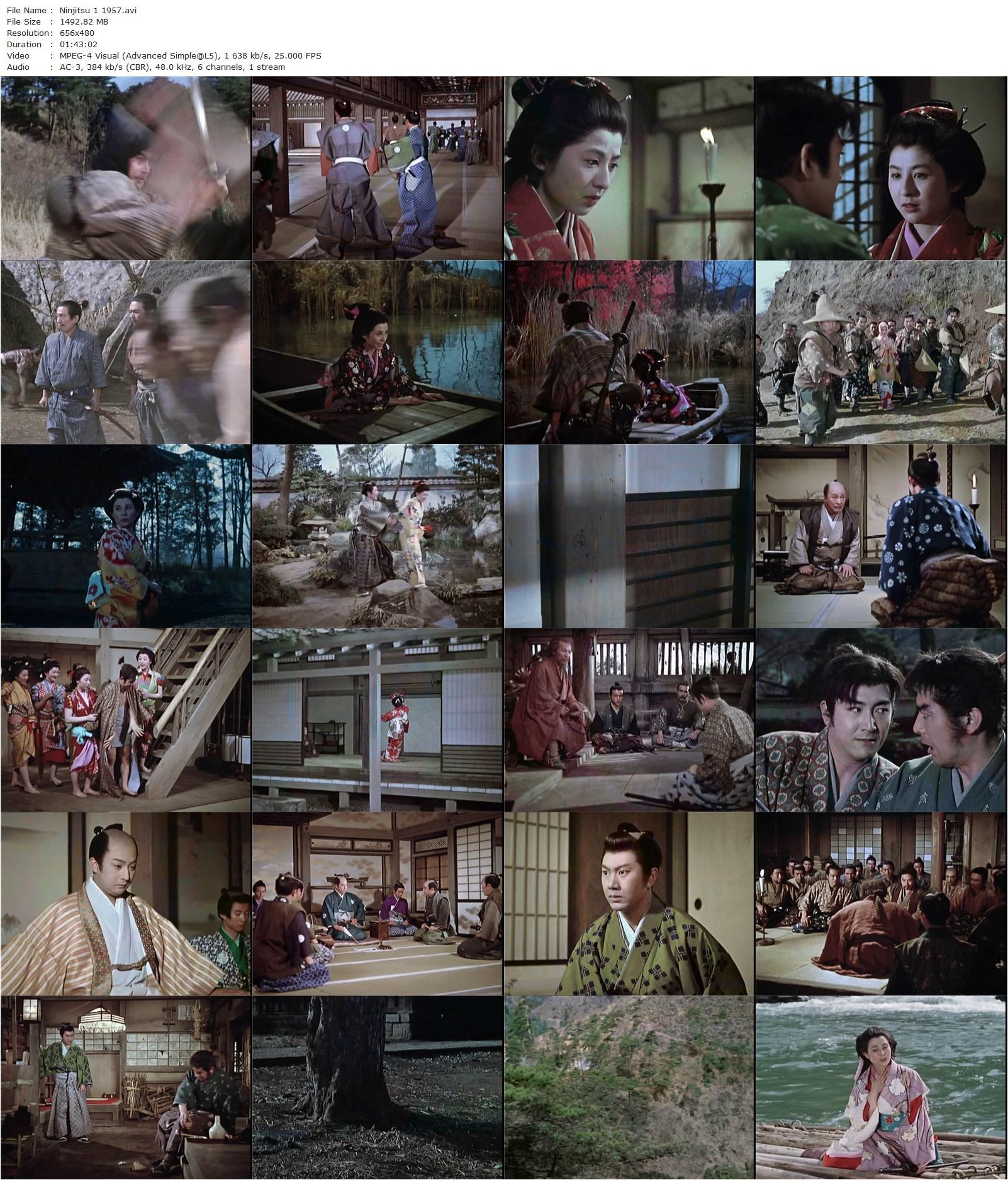 Ninjitsu AKA Yagyû bugeichô (1957) Hiroshi Inagaki, Toshirô Mifune, Yoshiko Kuga, Kyôko Kagawa-poster