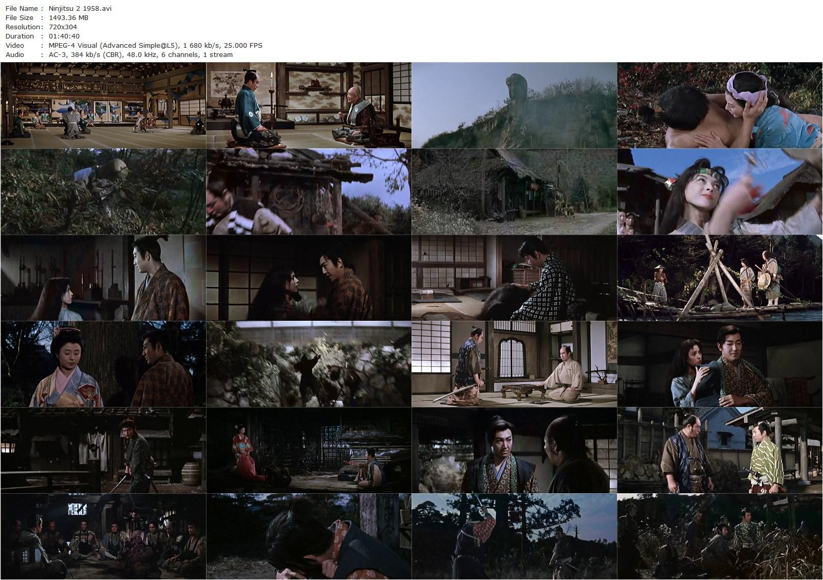 Ninjitsu, Part II AKA Yagyû bugeichô: Sôryû hiken (1958) Hiroshi Inagaki, Kôji Tsuruta, Toshirô Mifune, Nobuko Otowa-poster