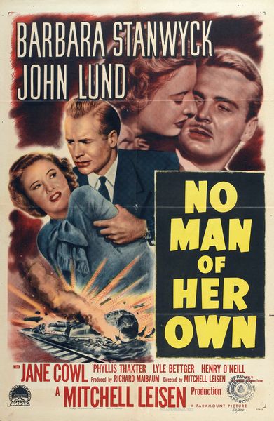 No Man of Her Own (1950) Mitchell Leisen, Barbara Stanwyck, John Lund, Jane Cowl, Drama, Film-Noir