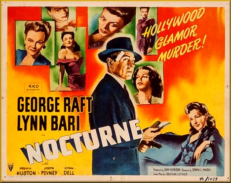 Nocturne (1946) Edwin L. Marin, George Raft, Lynn Bari, Virginia Huston, Crime, Drama, Film-Noir