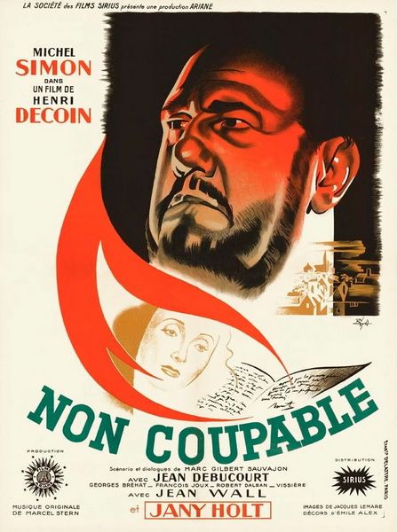 Non coupable / Not Guilty (1947) Henri Decoin, Michel Simon, Jean Debucourt, Georges Bréhat, Crime, Drama