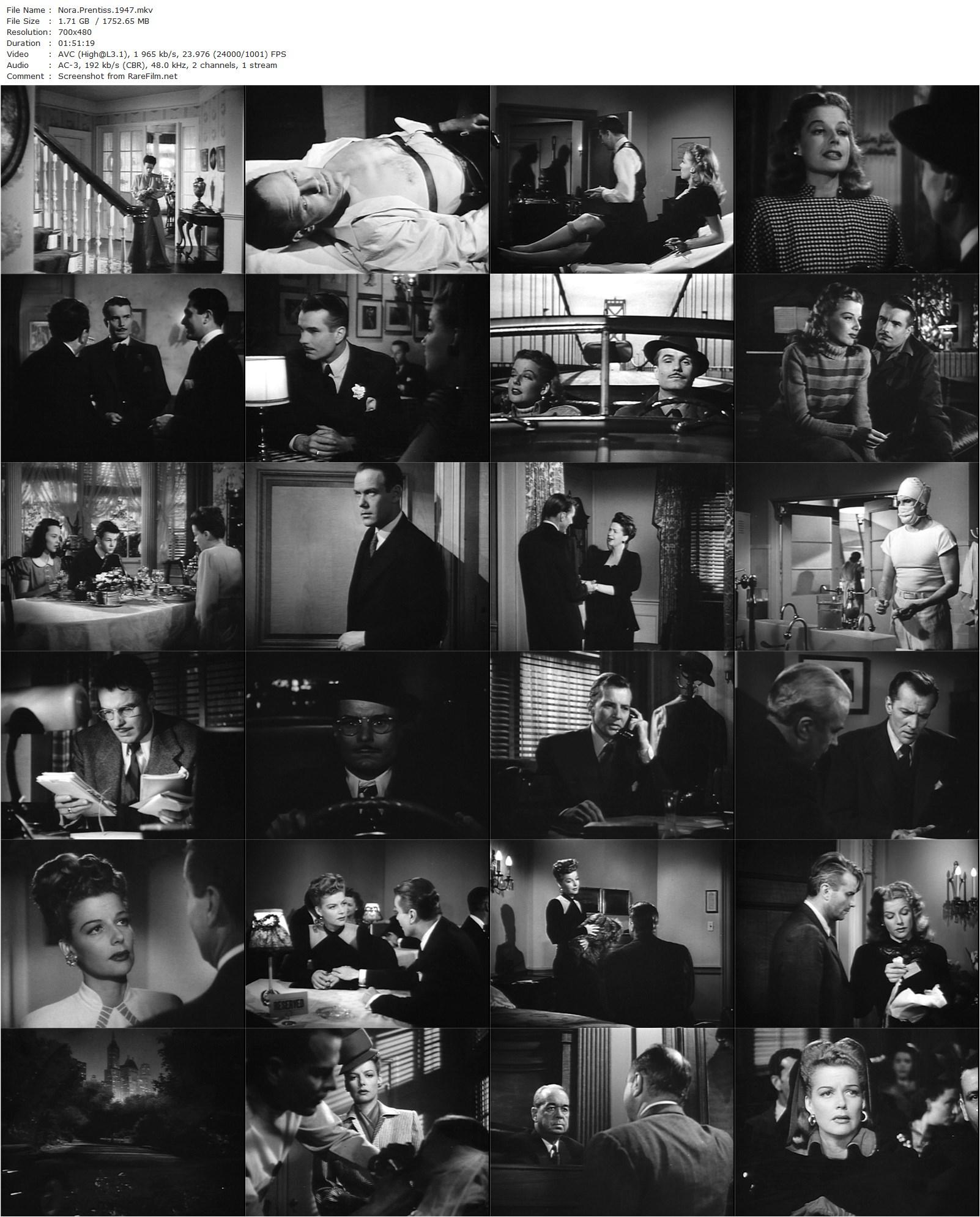 Nora Prentiss (1947) Vincent Sherman, Ann Sheridan, Kent Smith, Bruce Bennett-poster