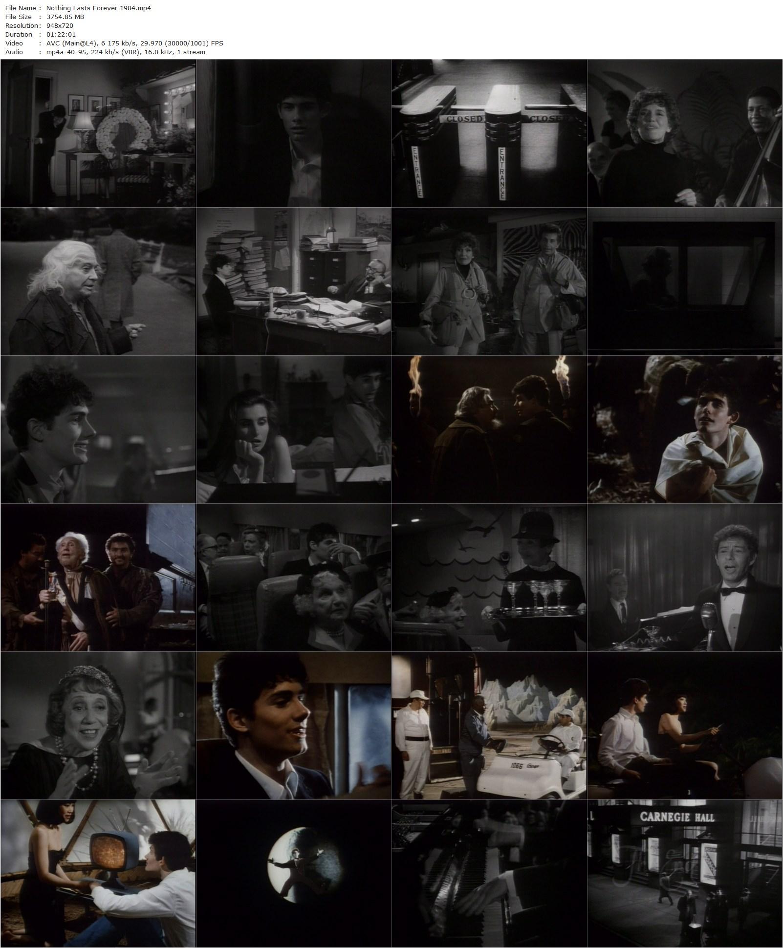 Nothing Lasts Forever (1984) Tom Schiller, Zach Galligan, Apollonia van Ravenstein, Lauren Tom-poster