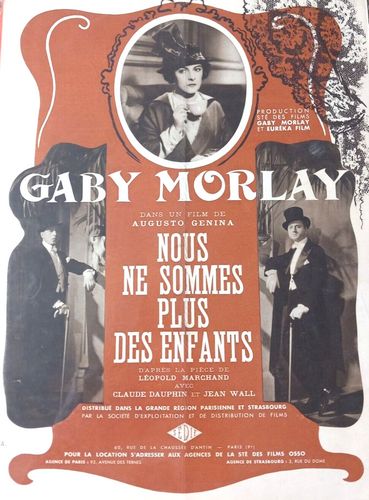 We Are Not Children / Nous ne sommes plus des enfants (1934) Augusto Genina, Gaby Morlay, Claude Dauphin, Jean Wall