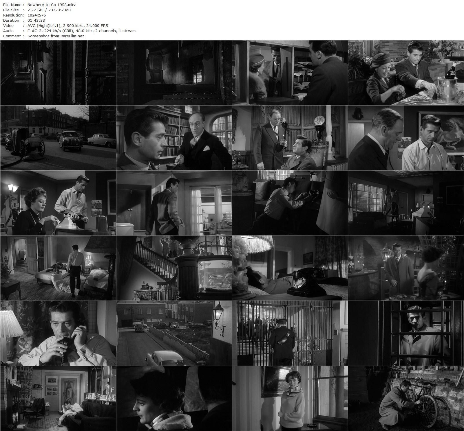 Nowhere to Go (1958) Seth Holt, Basil Dearden-poster