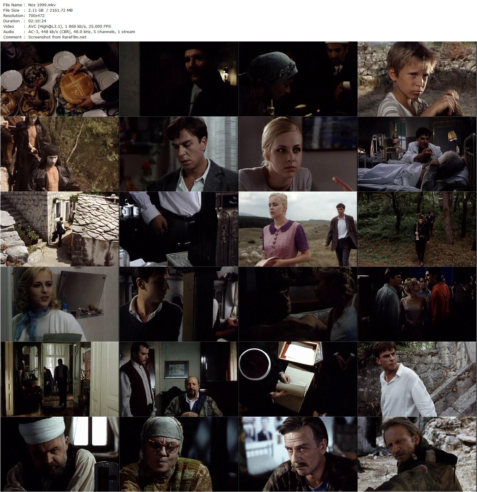 The Knife / Noz (1999) Miroslav Lekic, Zarko Lausevic, Bojana Maljevic, Aleksandar Bercek-poster