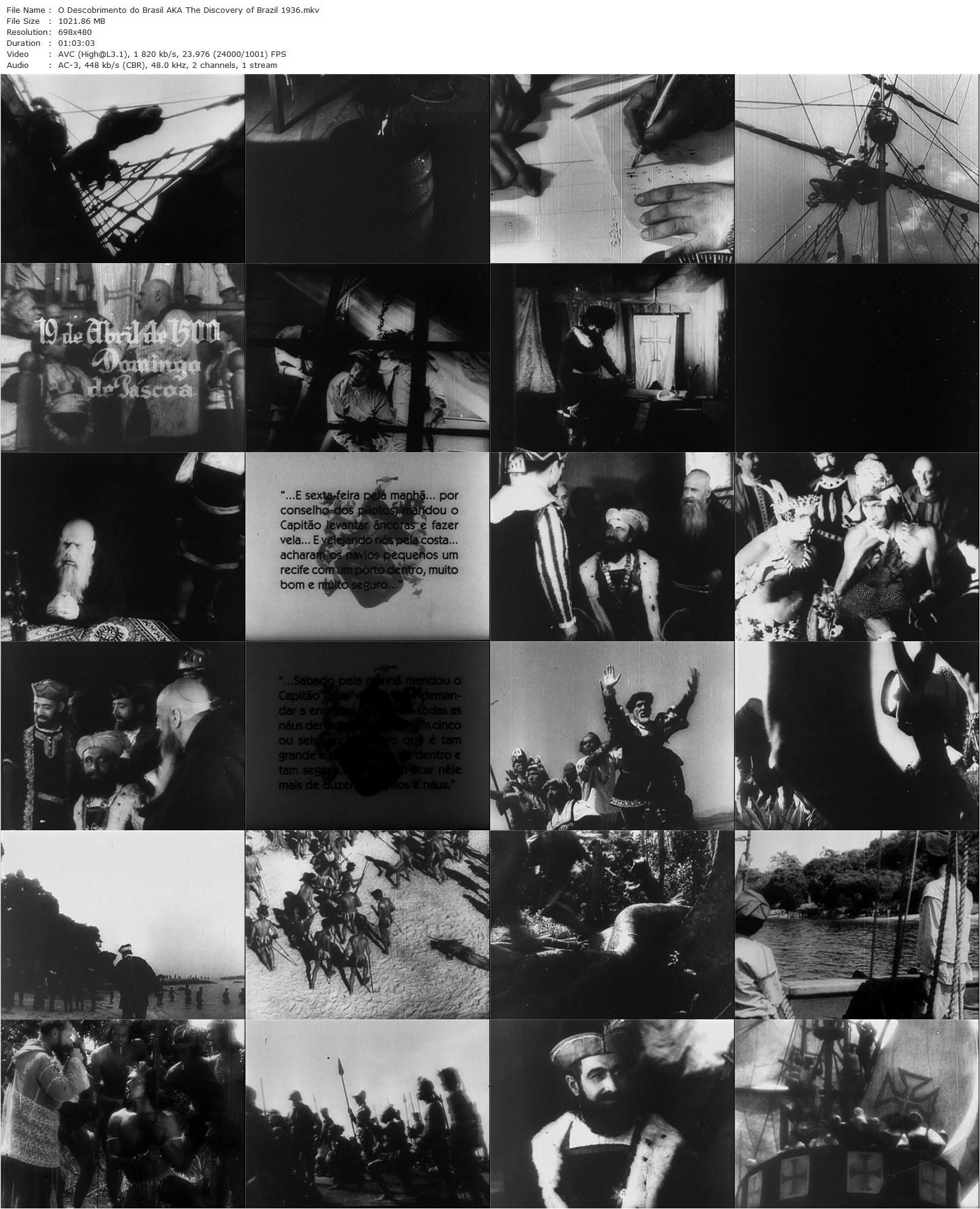 The Discovery of Brazil AKA O Descobrimento do Brasil (1936) Humberto Mauro, Alvaro Costa, João de Deus, Manoel Rocha-poster