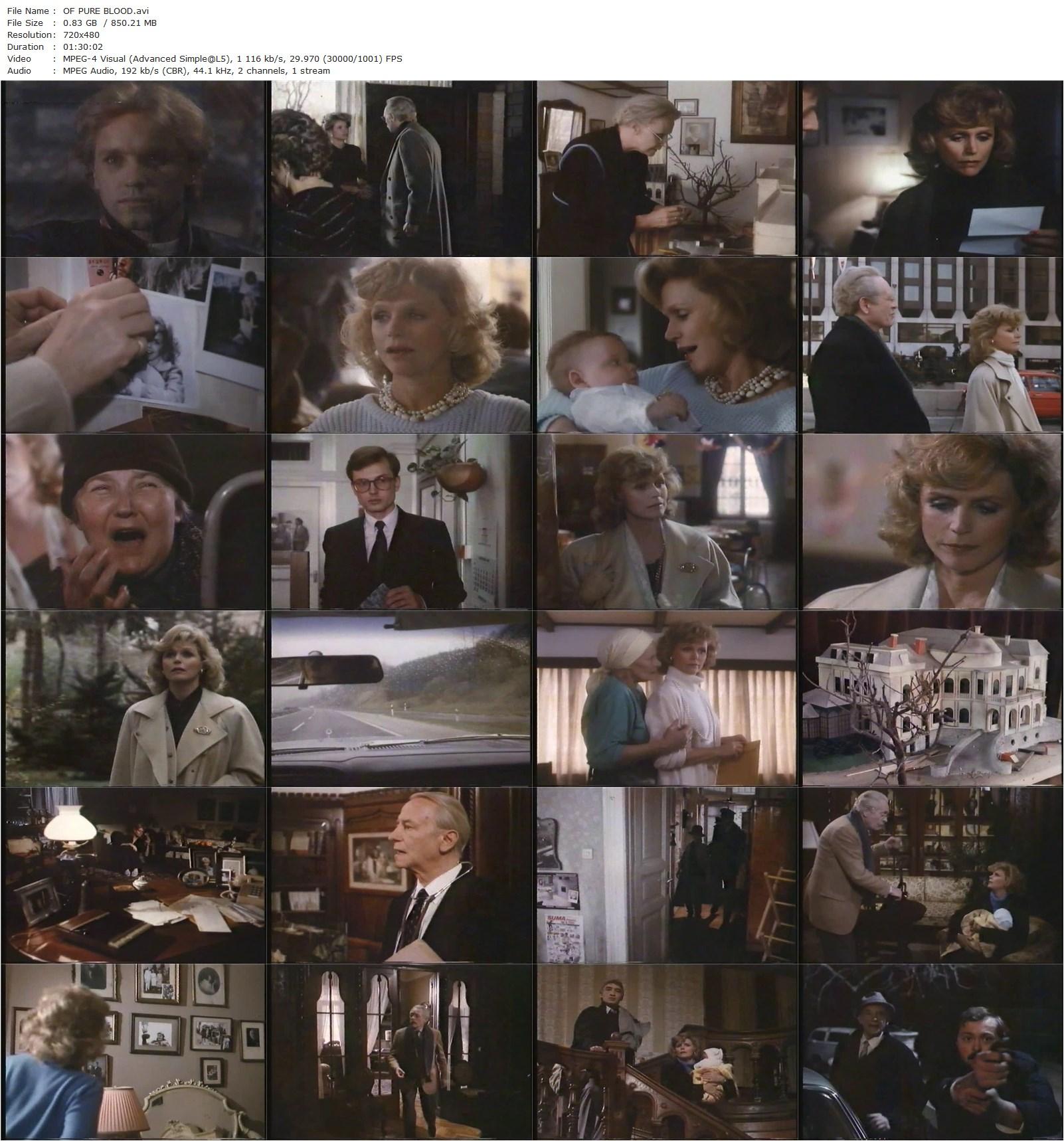 Of Pure Blood (1986) Joseph Sargent, Lee Remick, Patrick McGoohan, Gottfried John-poster