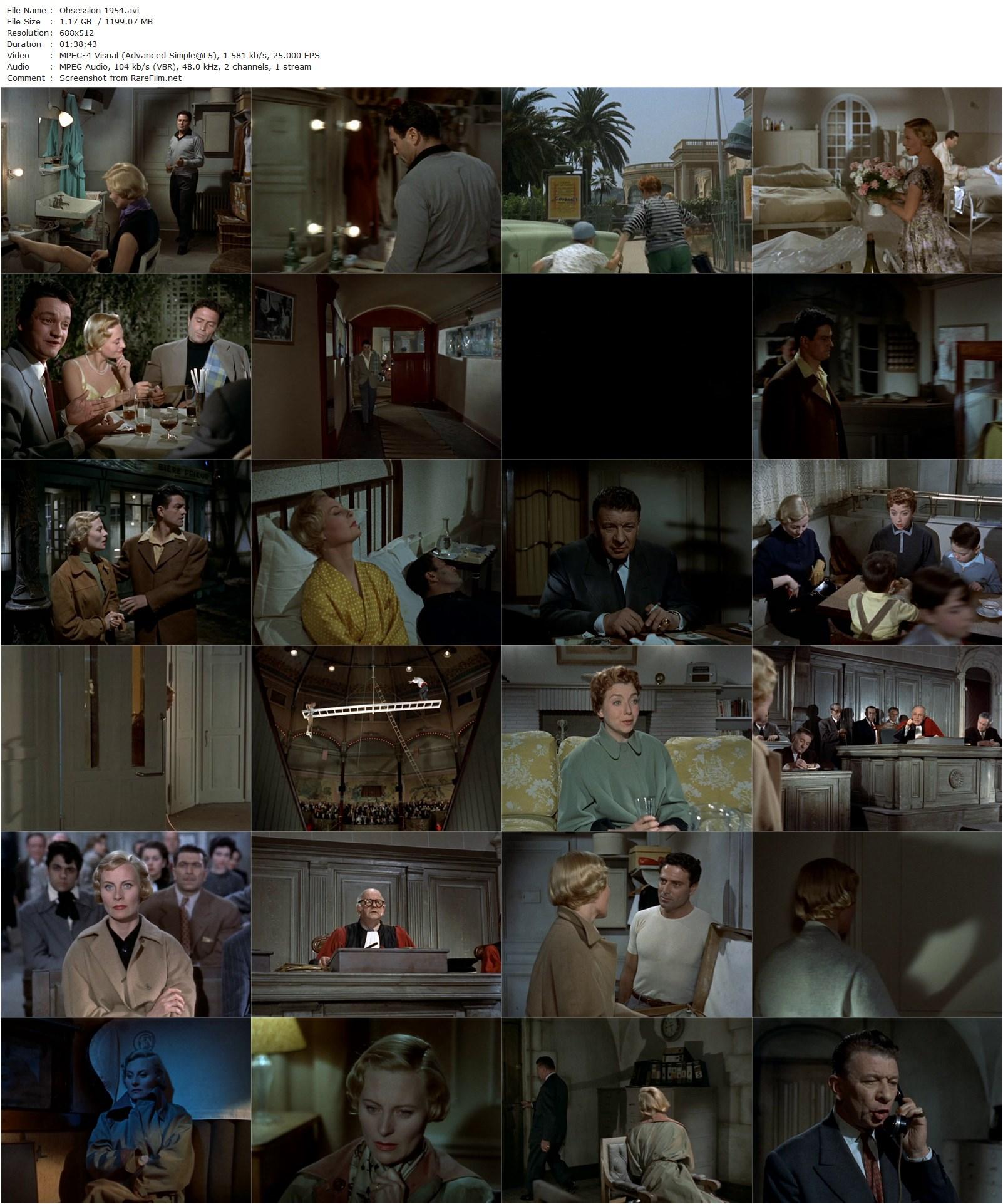 Obsession (1954) Jean Delannoy, Michèle Morgan, Raf Vallone, Marthe Mercadier-poster