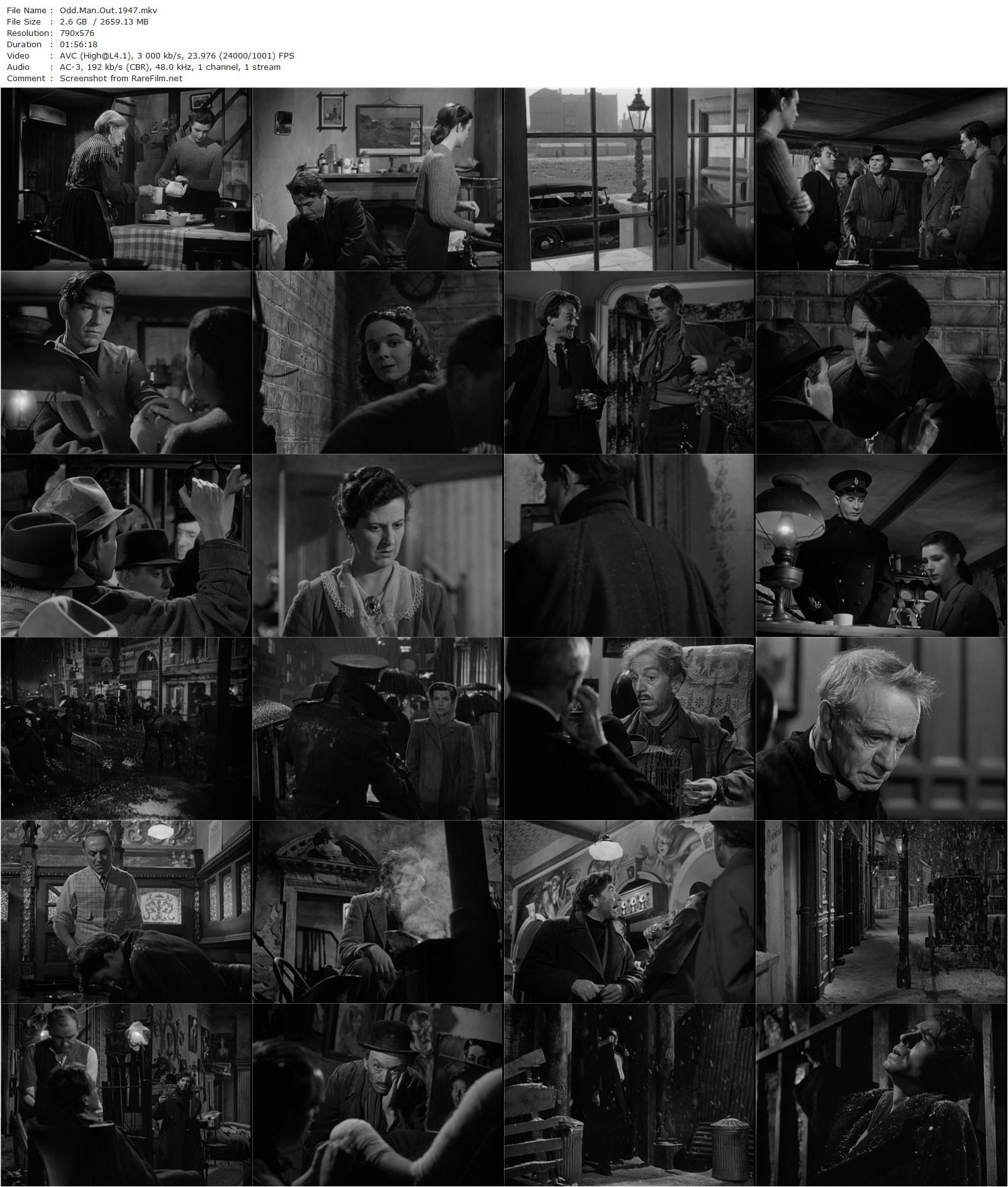 Odd Man Out (1947) Carol Reed, James Mason-poster