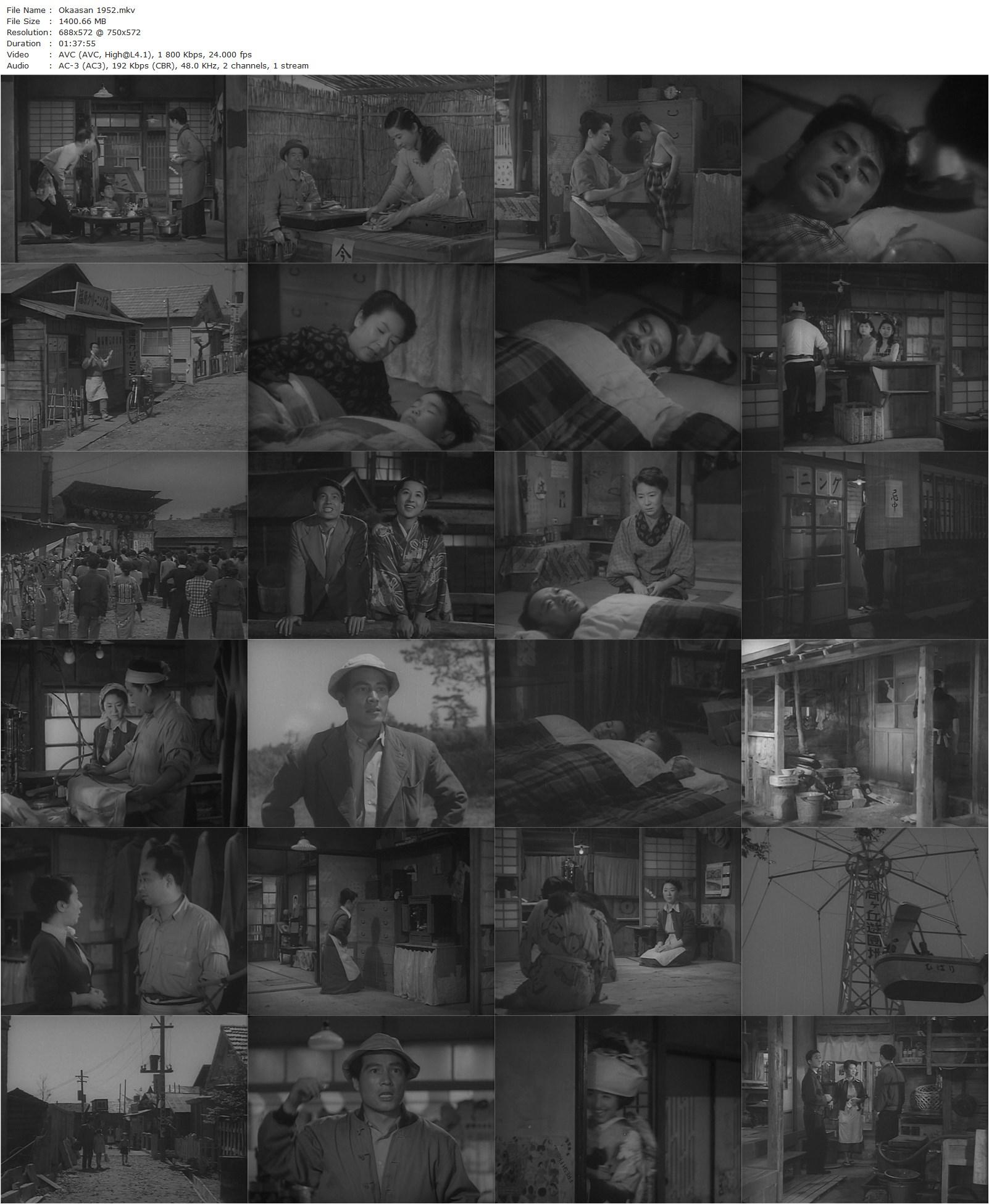 Mother (1952) Mikio Naruse, Kinuyo Tanaka, Kyôko Kagawa, Eiji Okada-poster