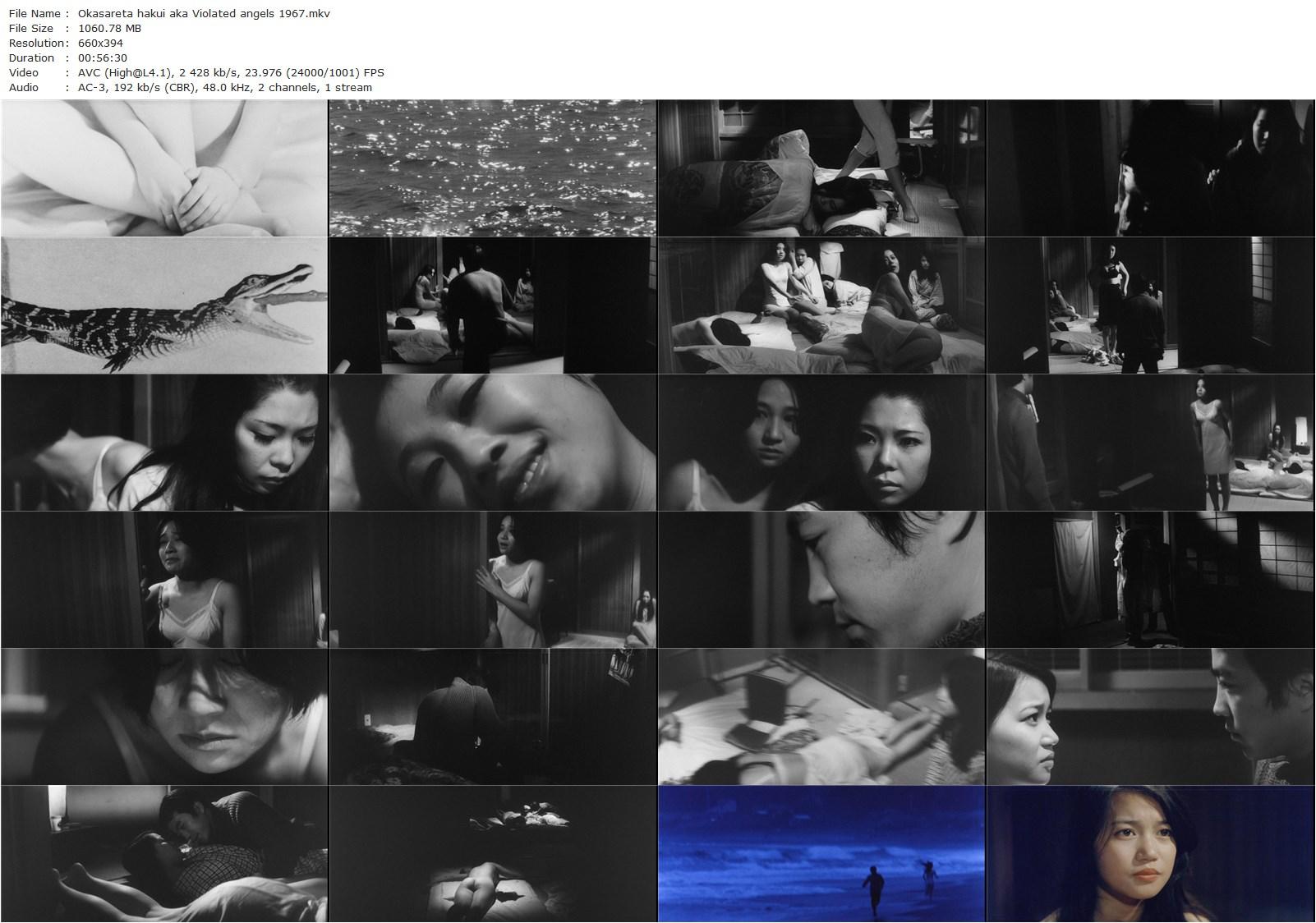 Okasareta hakui / Violated Angels (1967) Kôji Wakamatsu, Juro Kara, Keiko Koyanagi, Miki Hayashi-poster