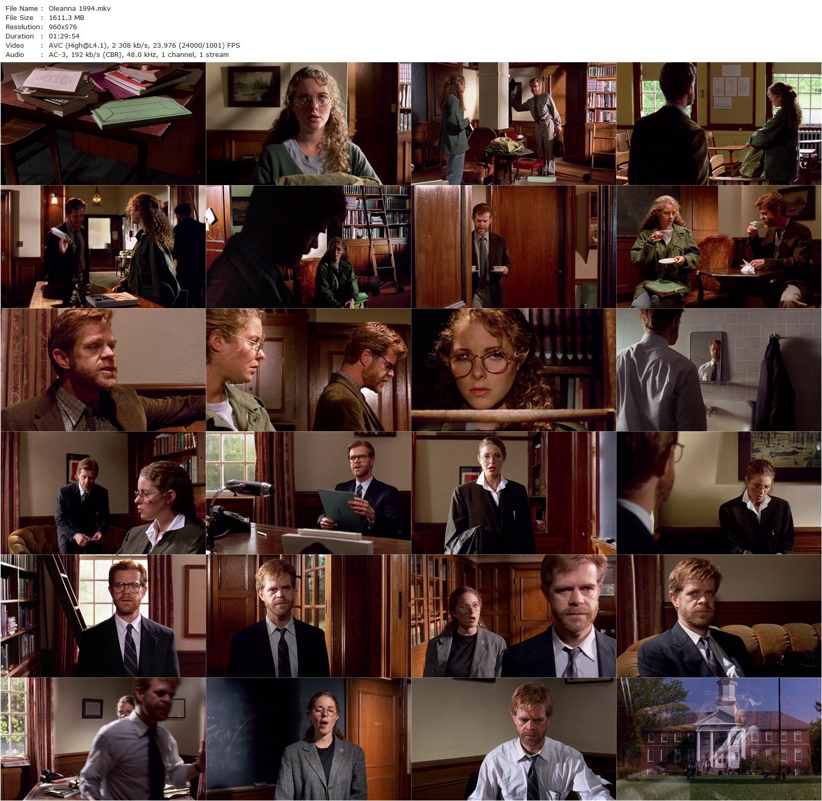 Oleanna (1994) David Mamet, William H. Macy, Debra Eisenstadt, Diego Pineda-poster