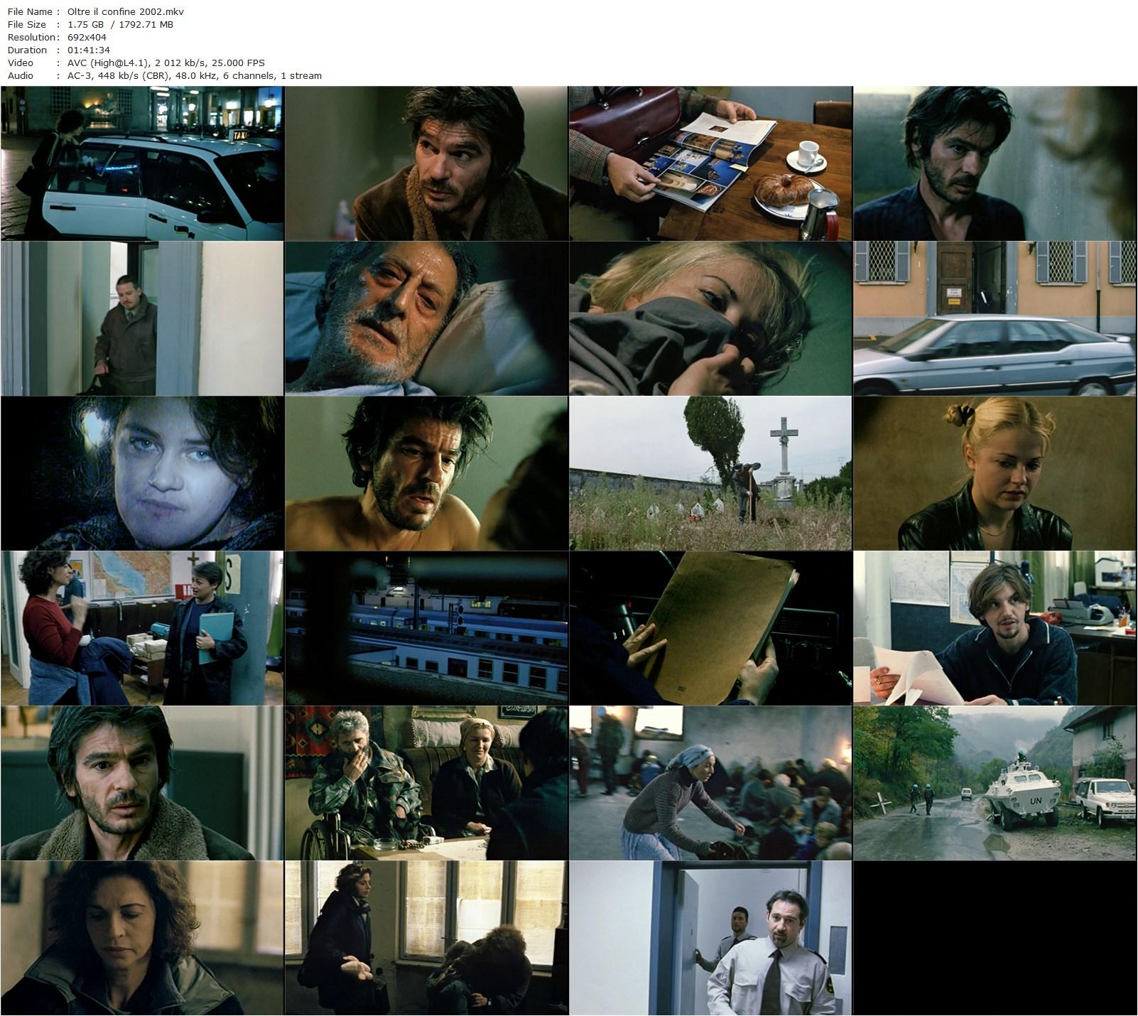 Oltre il confine (2002) Rolando Colla, Anna Galiena, Senad Basic, Giuliano Persico-poster