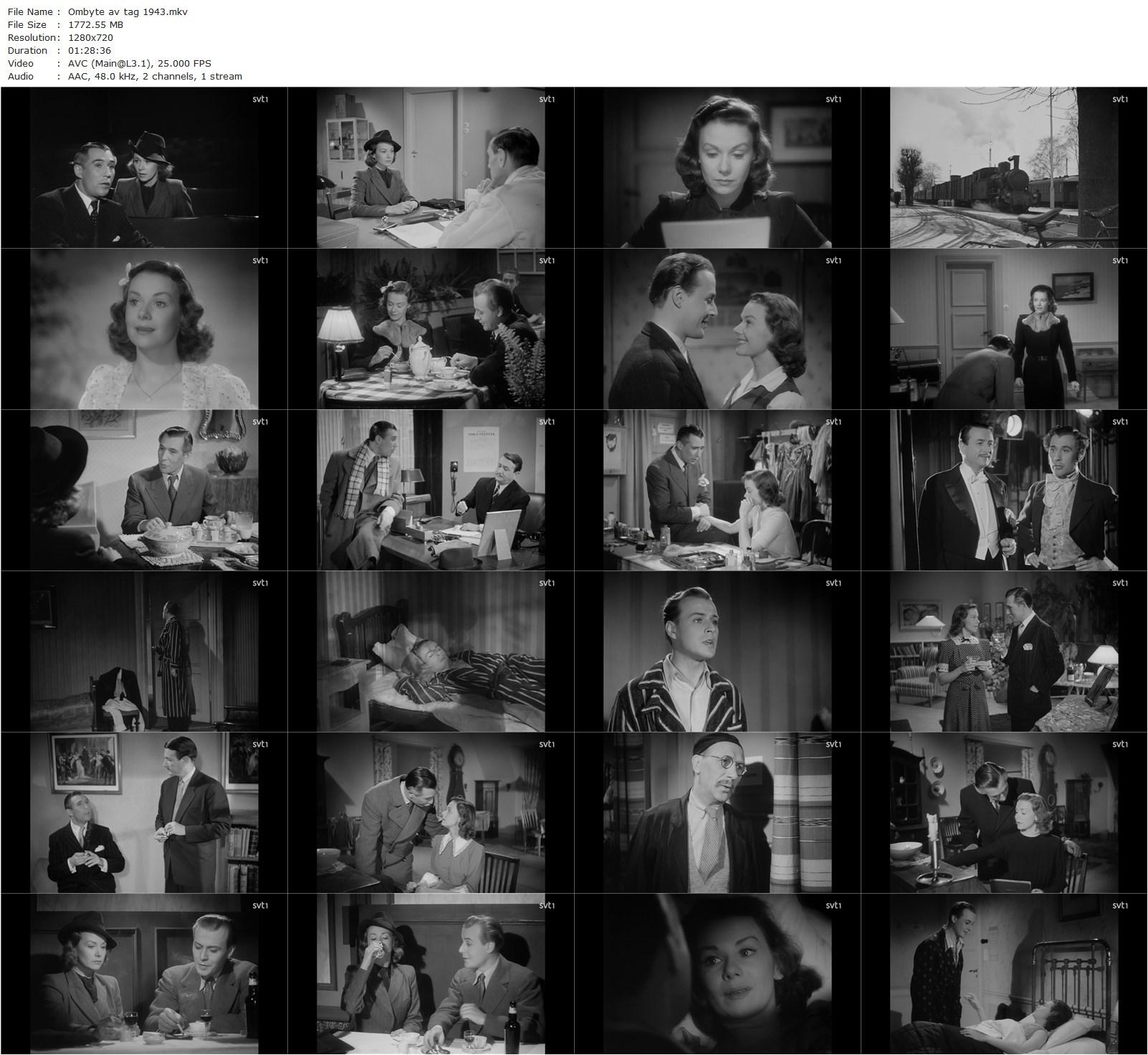 Changing Trains / Ombyte av tåg (1943) Hasse Ekman, Sonja Wigert, Georg Rydeberg-poster