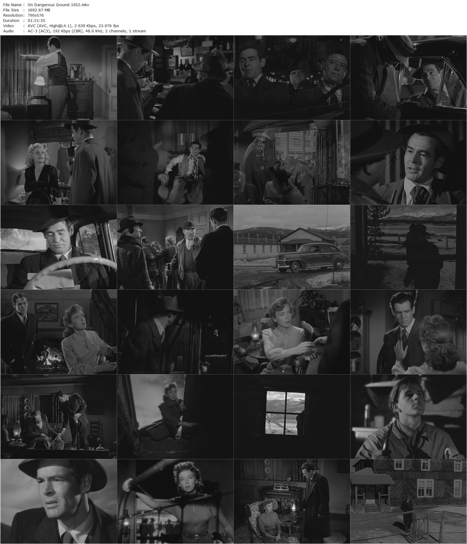 On Dangerous Ground (1951) Nicholas Ray, Ida Lupino, Robert Ryan, Ward Bond-poster