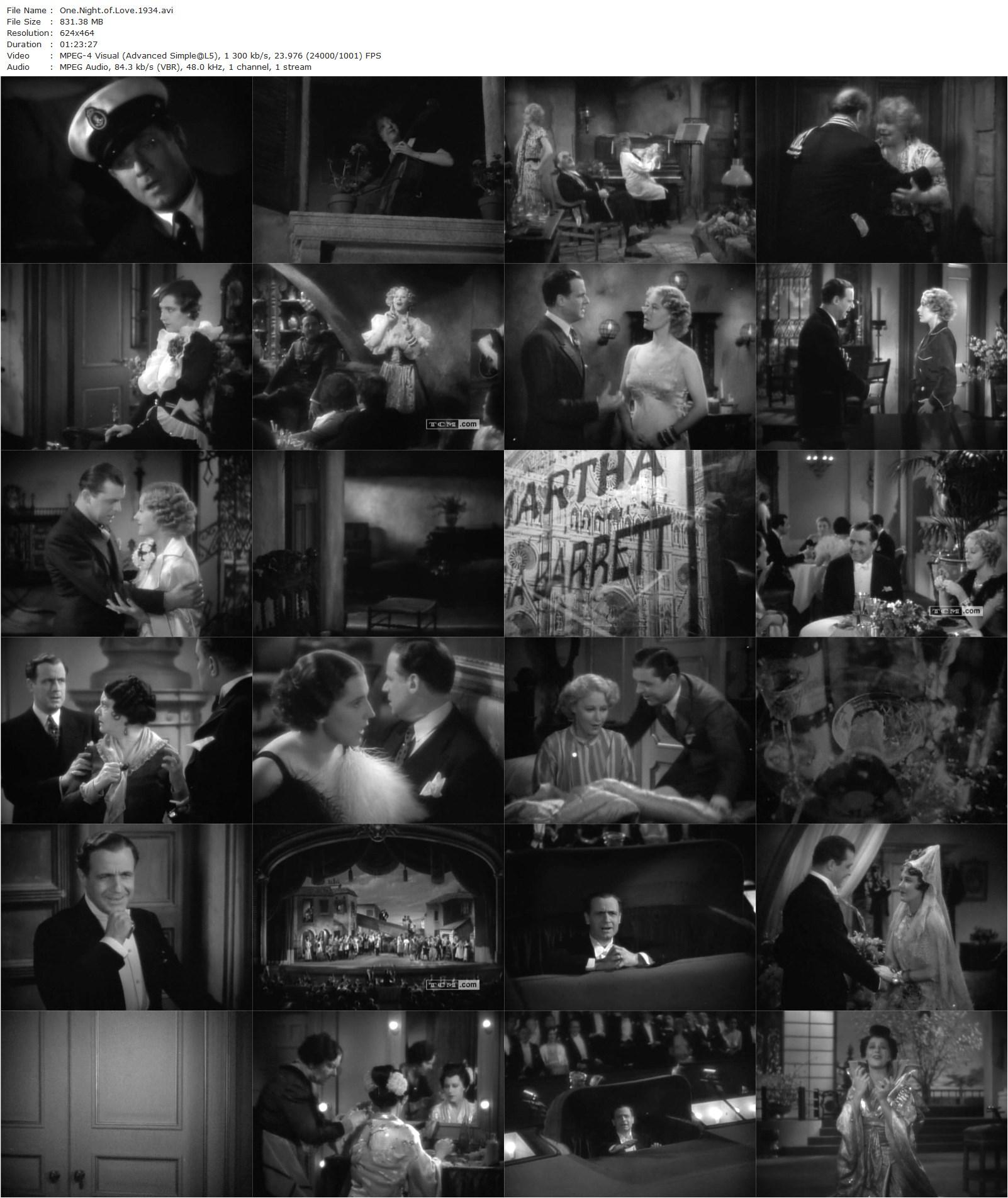 One Night of Love (1934) Victor Schertzinger, Grace Moore, Tullio Carminati, Lyle Talbot-poster