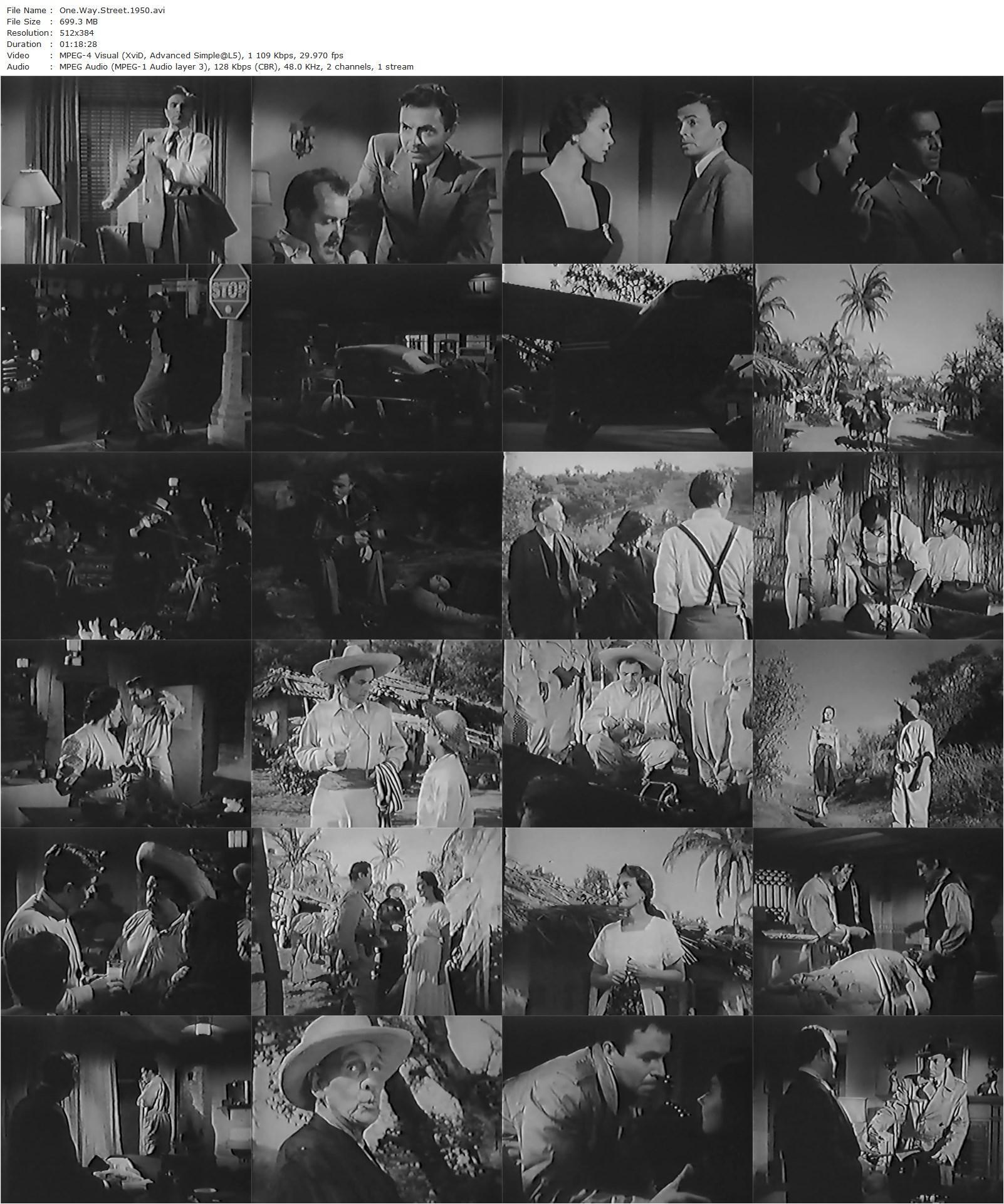 One Way Street (1950) Hugo Fregonese, James Mason, Märta Torén, Dan Duryea-poster