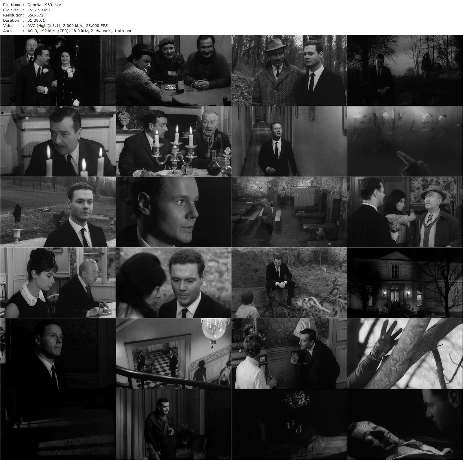 Ophélia (1963) Claude Chabrol, Alida Valli, Claude Cerval, André Jocelyn-poster