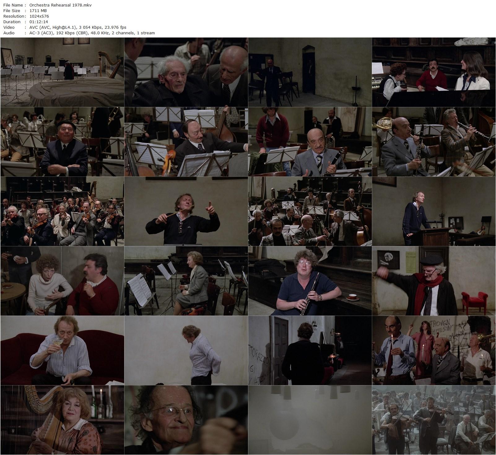 Orchestra Rehearsal (1978) Federico Fellini, Balduin Baas, Clara Colosimo, Elizabeth Labi-poster