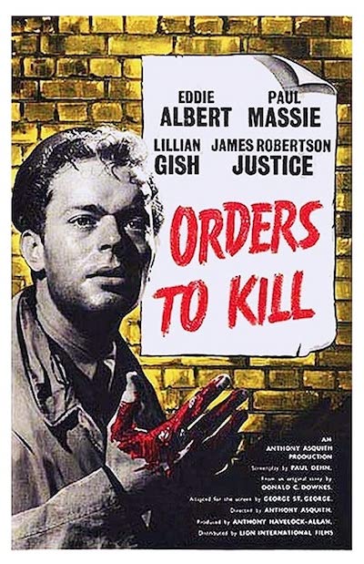 Orders to Kill (1958) Anthony Asquith, Eddie Albert, Paul Massie, Lillian Gish, Film-Noir, Drama, War