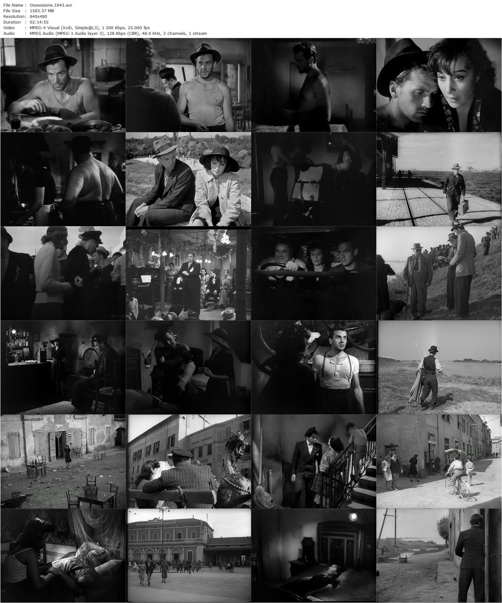 Ossessione (1943) Luchino Visconti, Clara Calamai, Massimo Girotti, Dhia Cristiani-poster