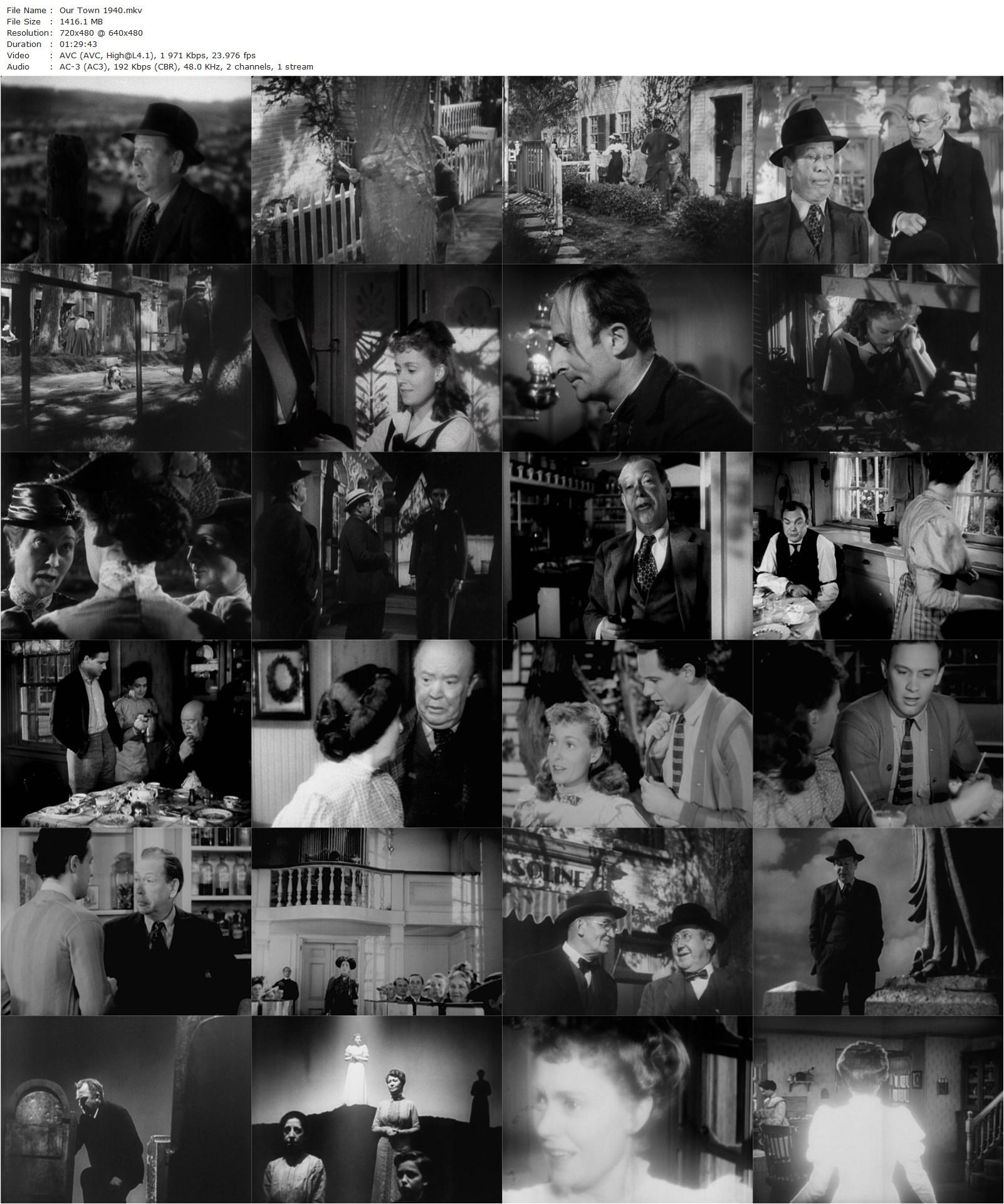 Our Town (1940) Sam Wood, William Holden, Martha Scott, Fay Bainter-poster