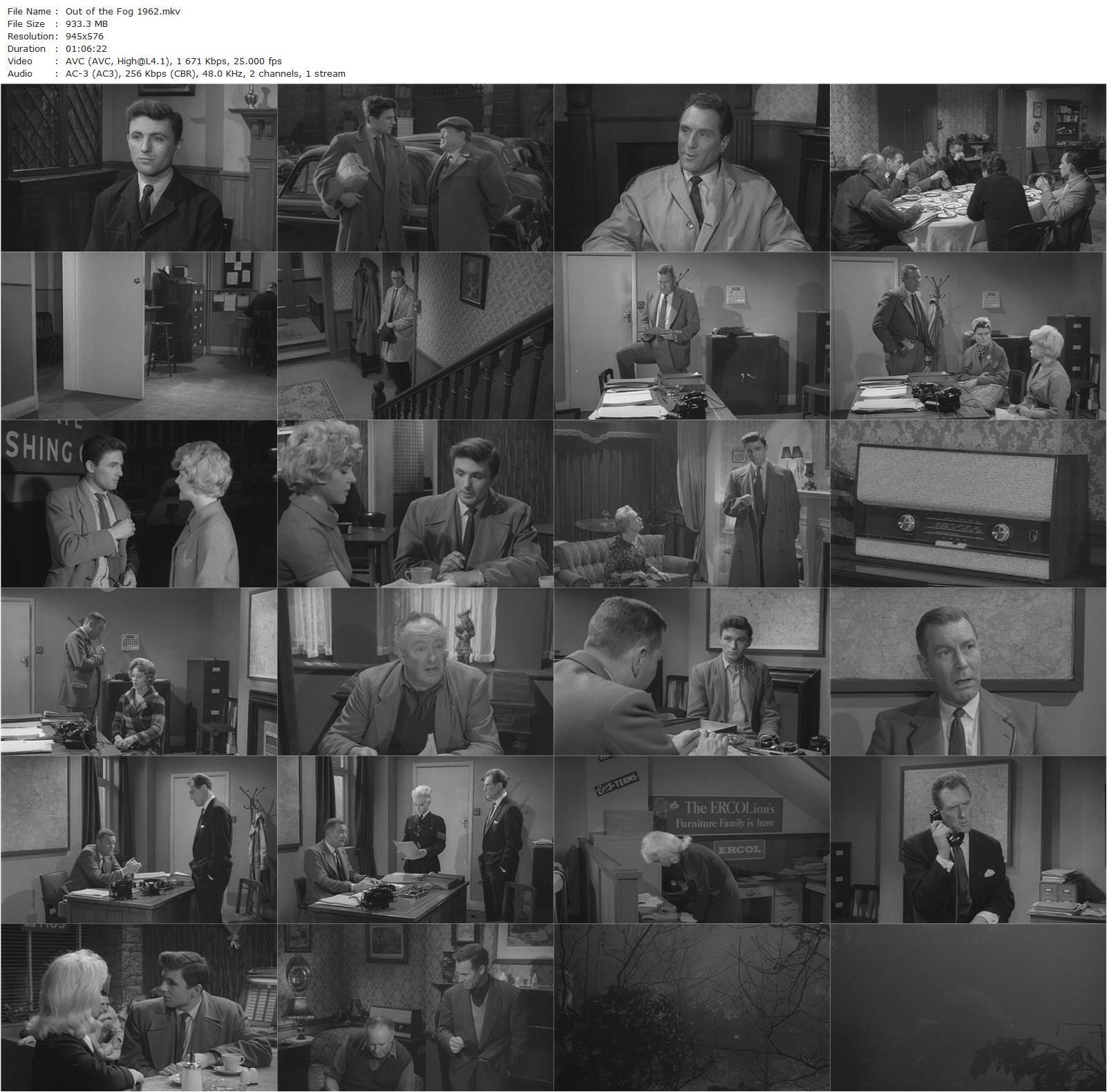 Out of the Fog (1962) Montgomery Tully, David Sumner, Susan Travers, James Hayter-poster