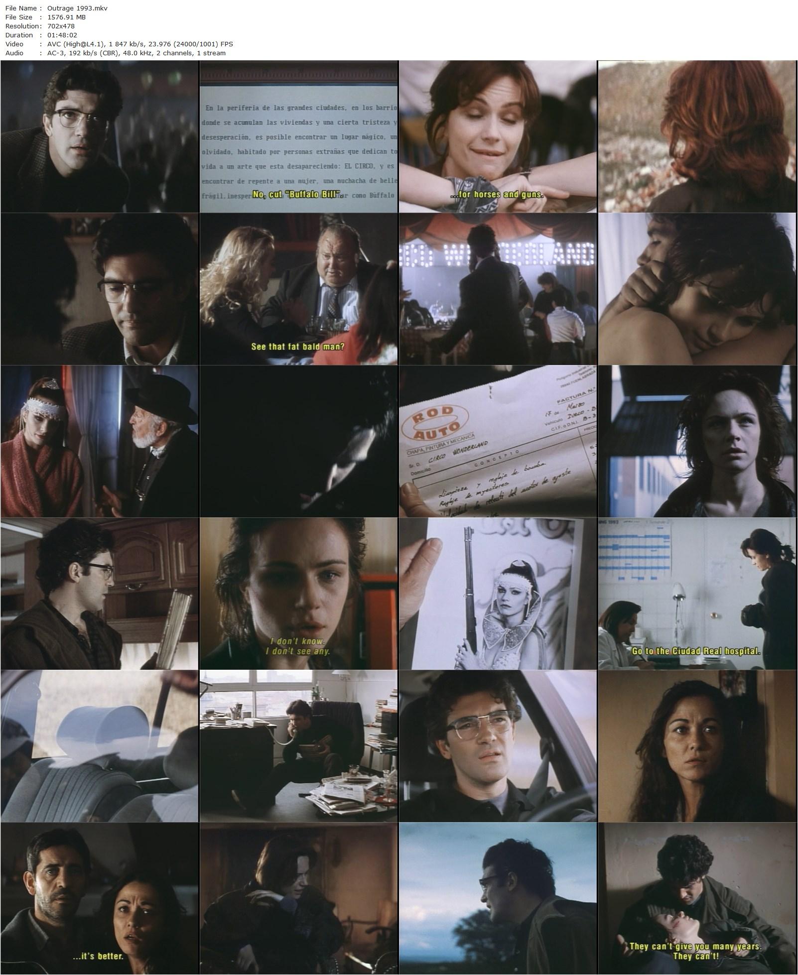 Outrage AKA ¡Dispara! (1993) Carlos Saura, Francesca Neri, Antonio Banderas, Eulàlia Ramon-poster