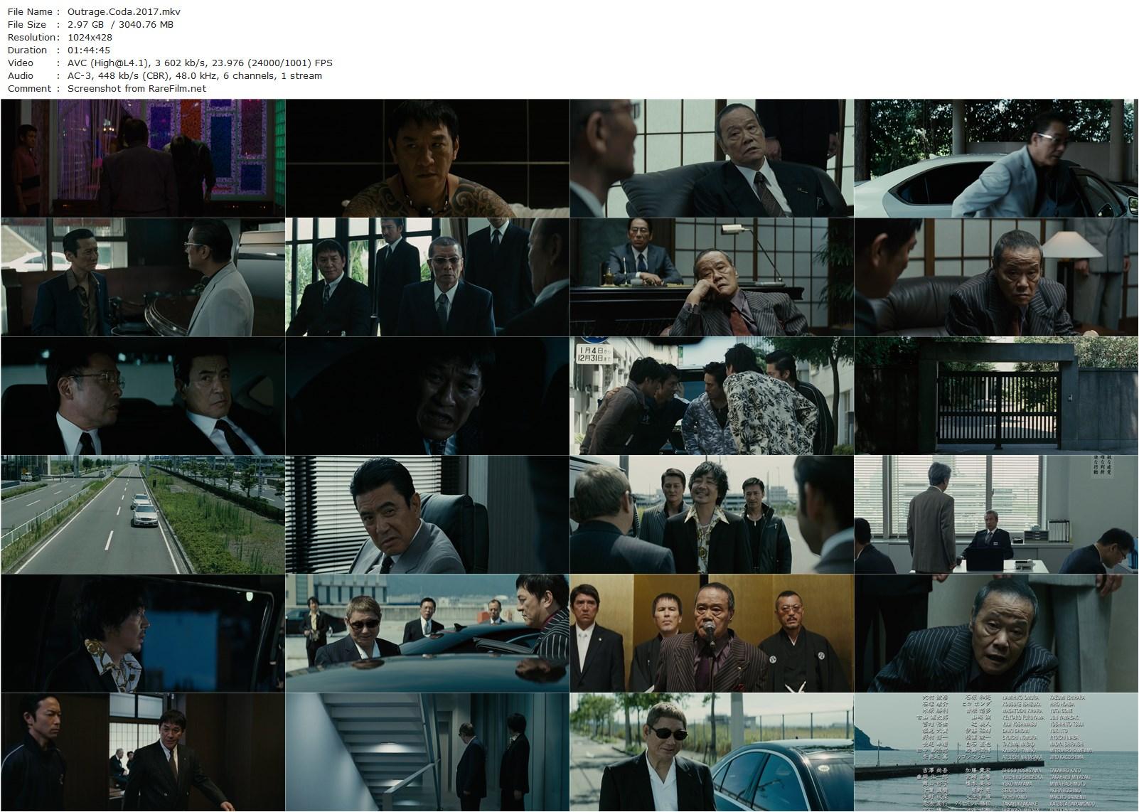 Outrage Coda (2017) Takeshi Kitano, Toshiyuki Nishida, Tatsuo Nadaka-poster